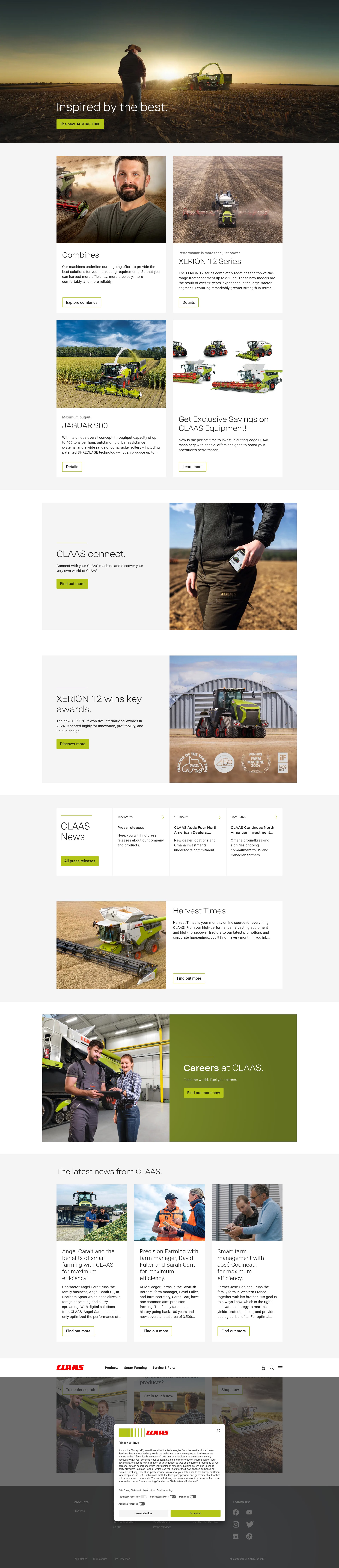 Screenshot of claas.com