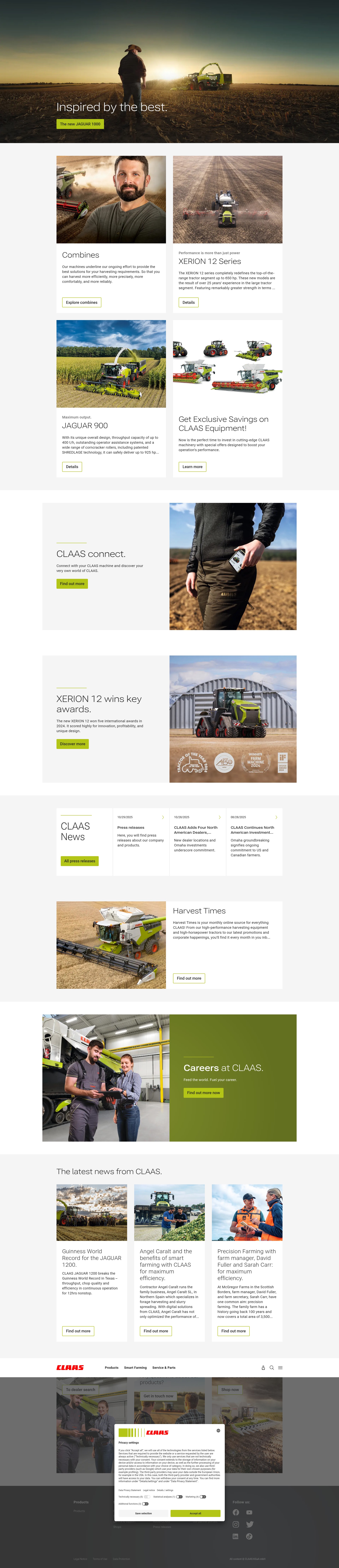 Screenshot of claasofamerica.com