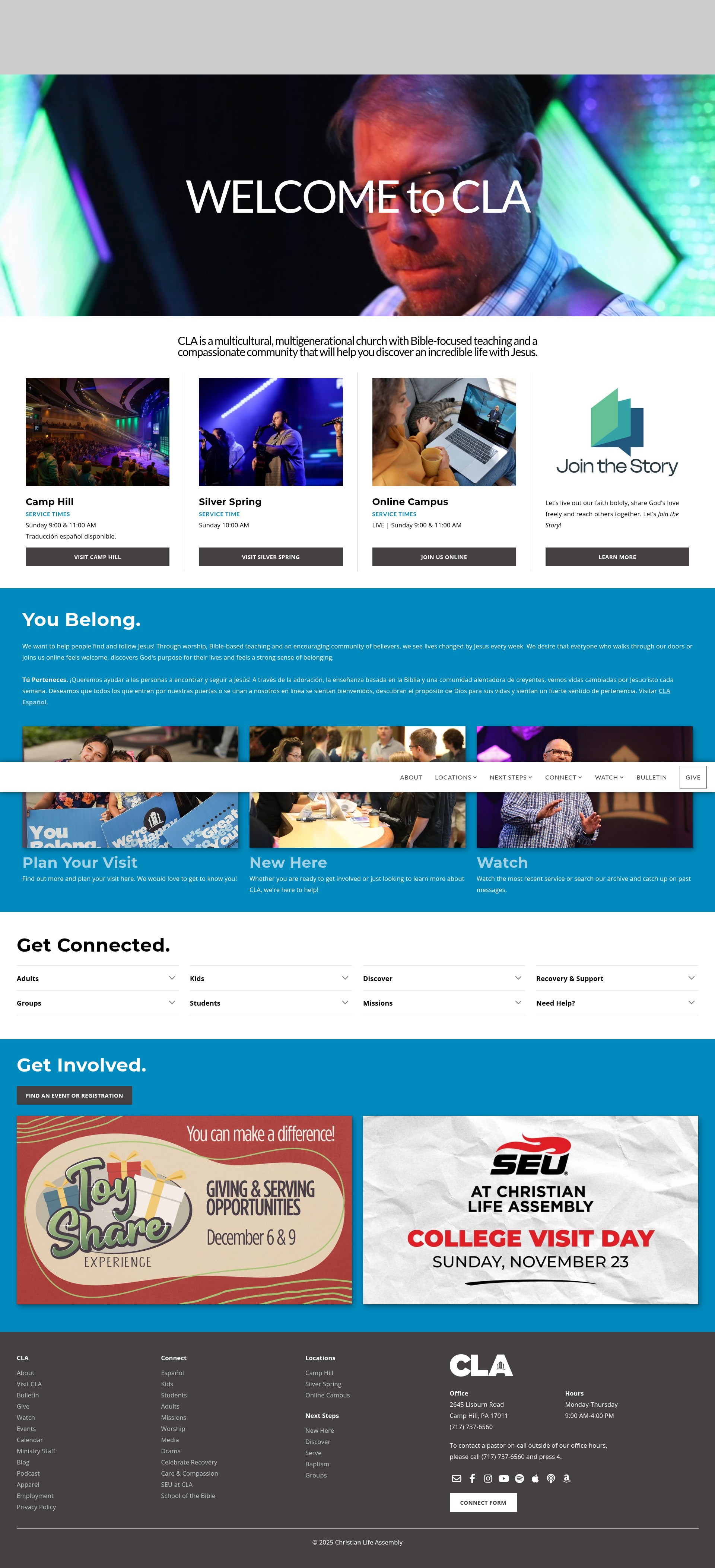 Screenshot of clacamphill.com