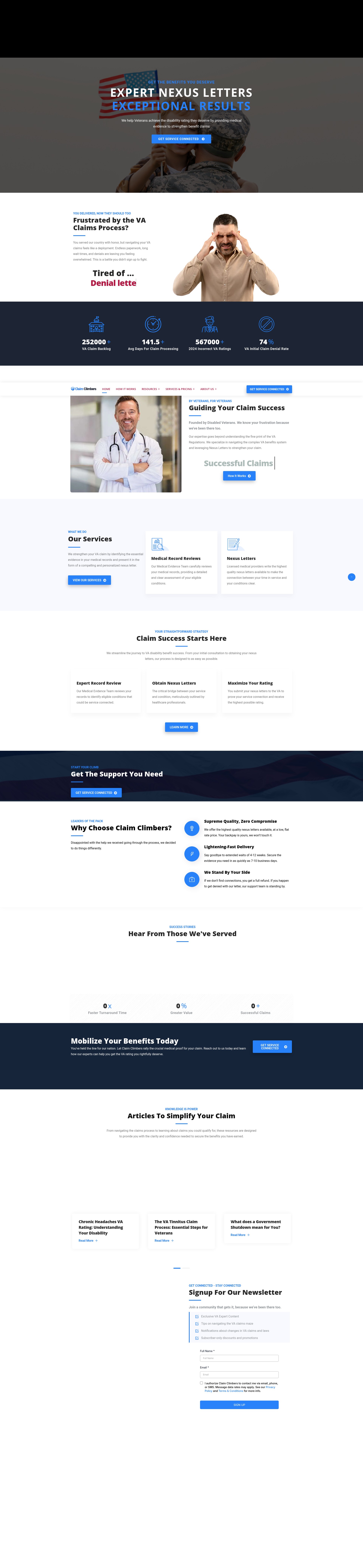 Screenshot of claimclimbers.com