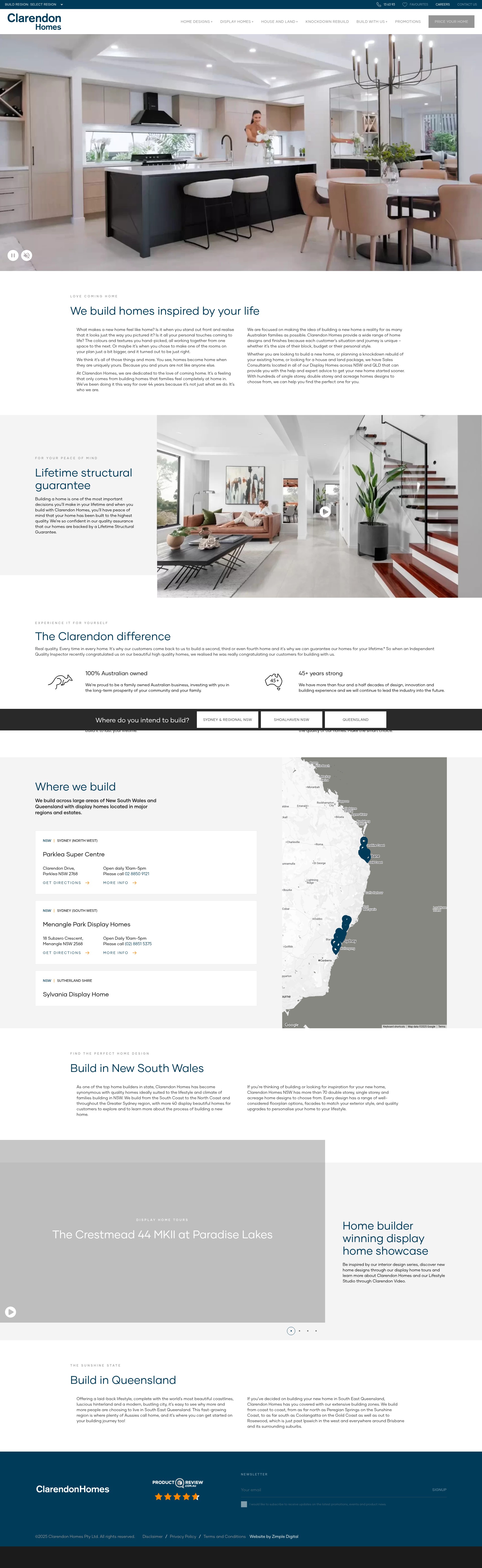 Screenshot of clarendon.com.au