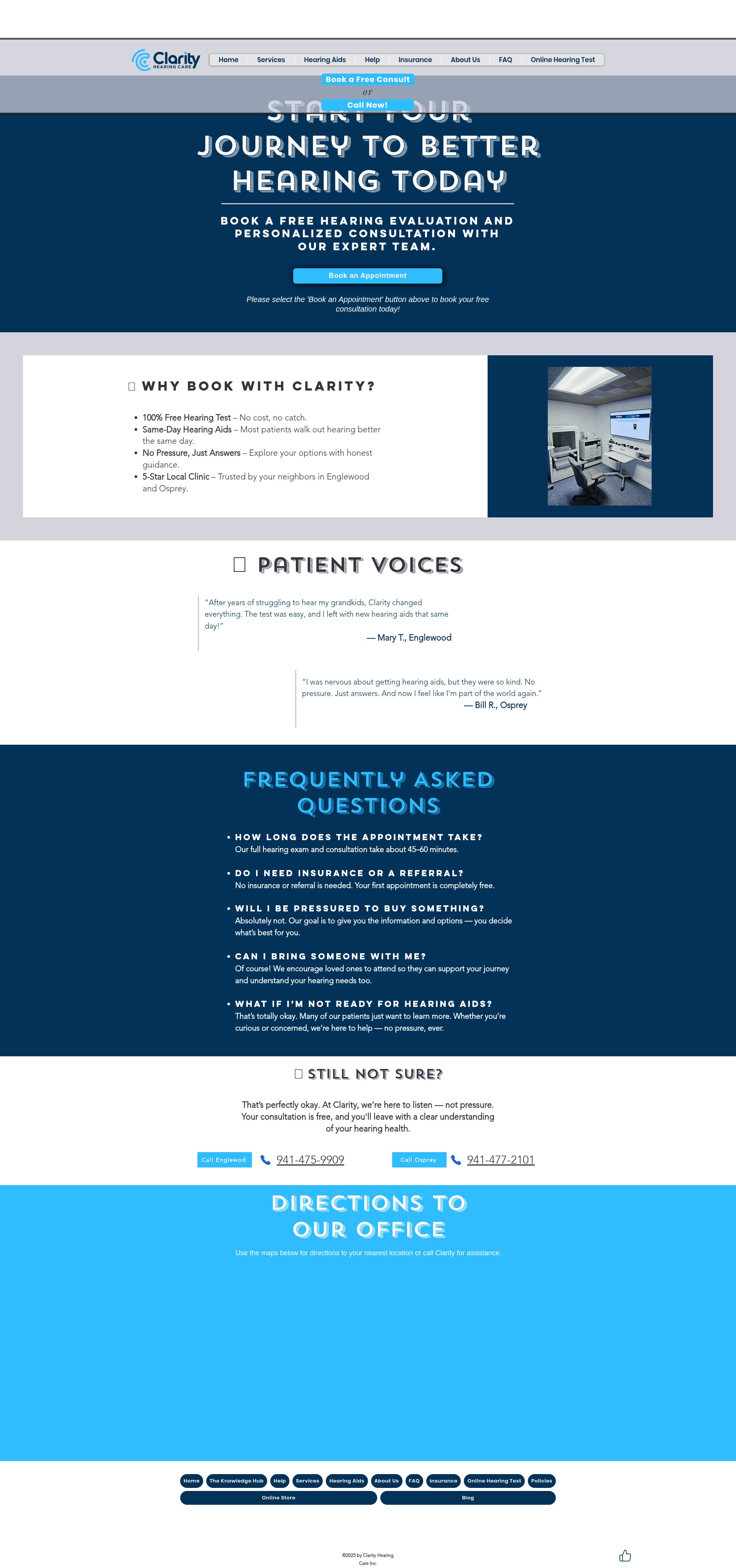 Screenshot of clarityhearingcare.com