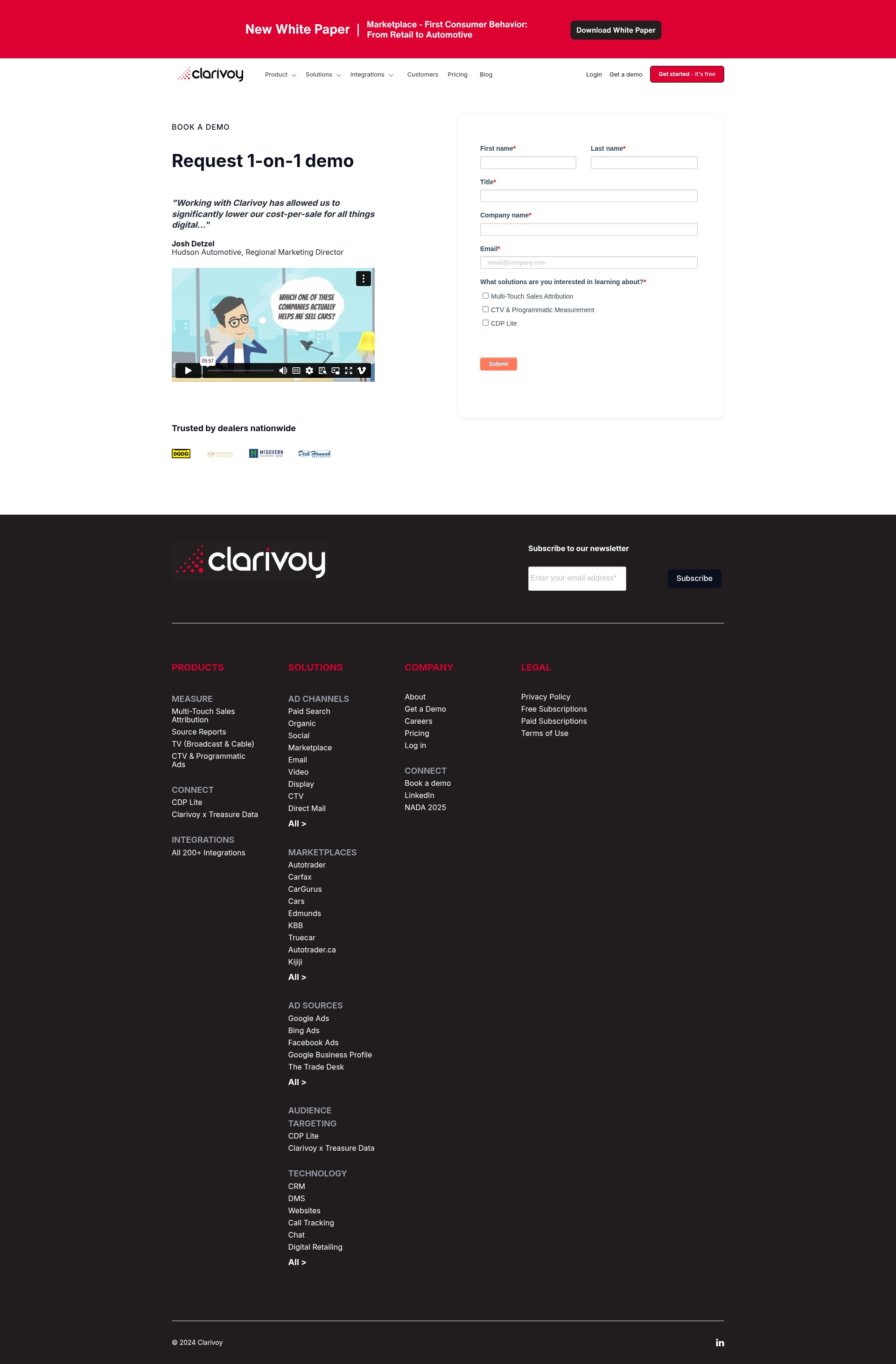 Screenshot of clarivoy.com