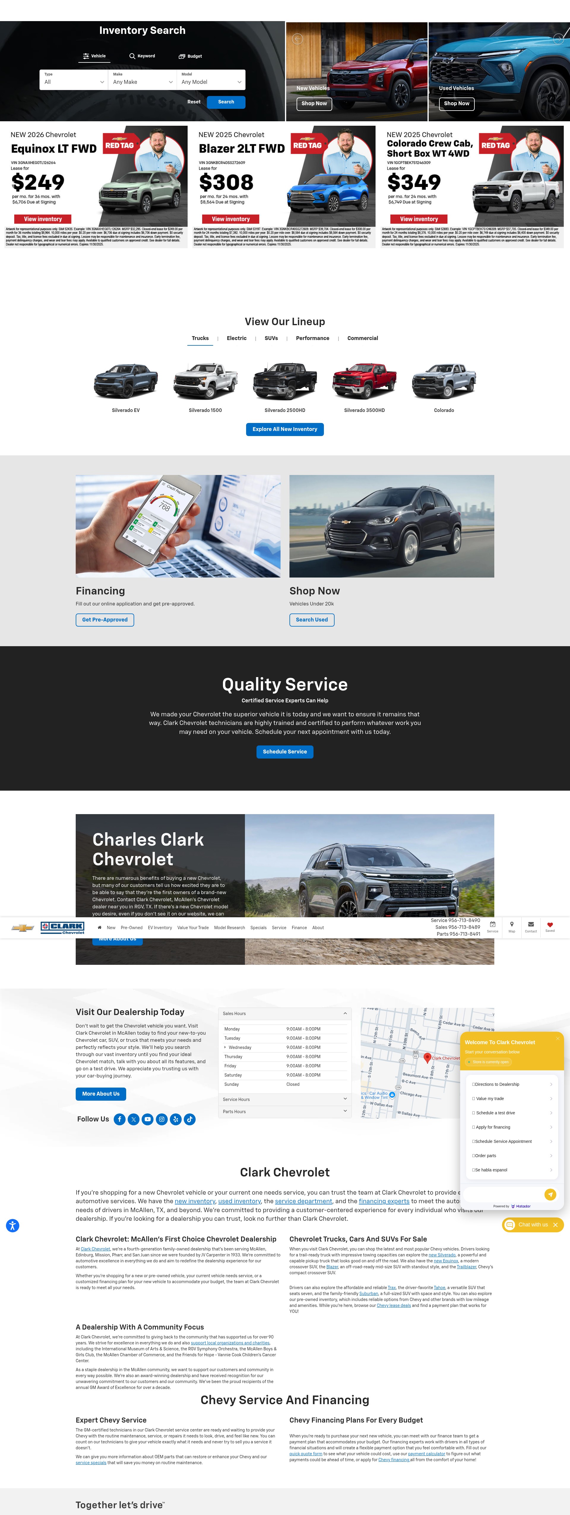 Screenshot of clarkchevrolet.com