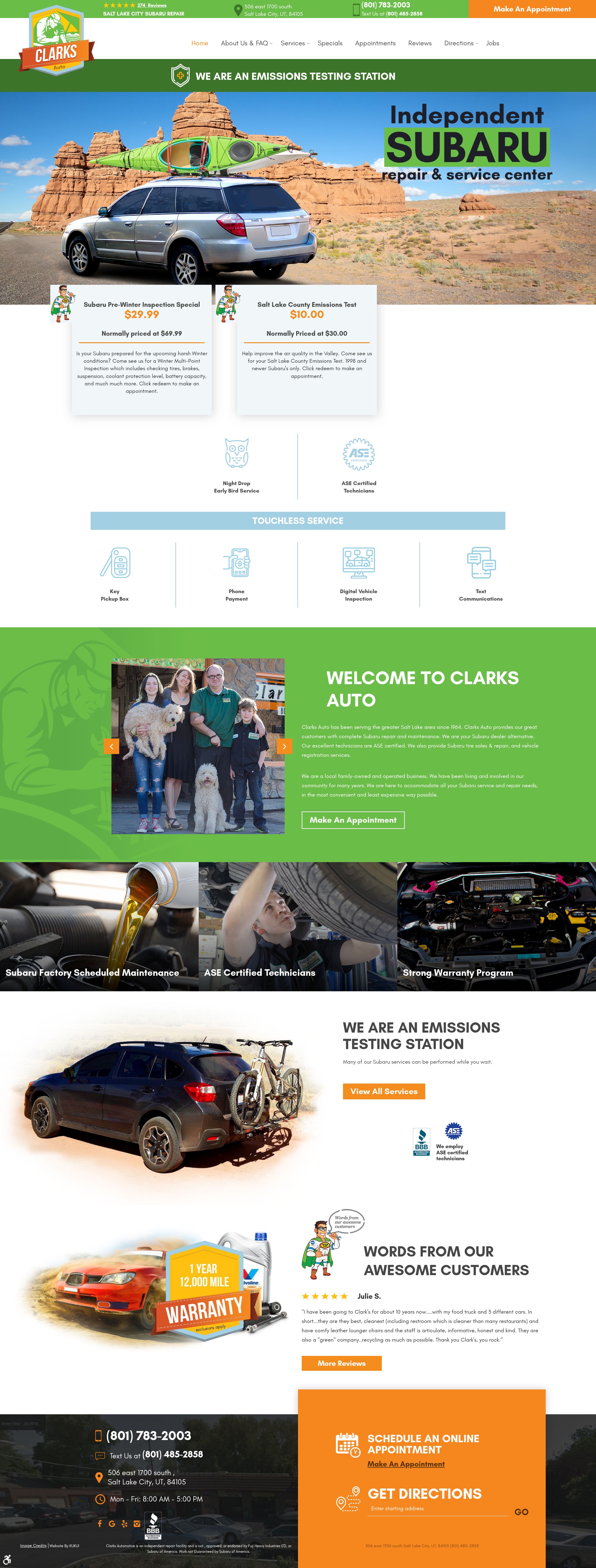 Screenshot of clarksautofix.com