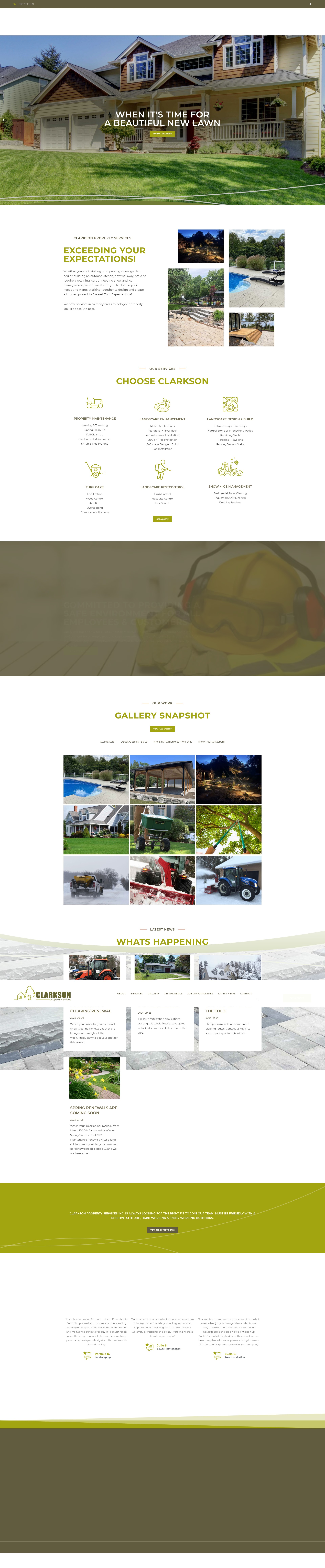 Screenshot of clarksonpropertyservices.com
