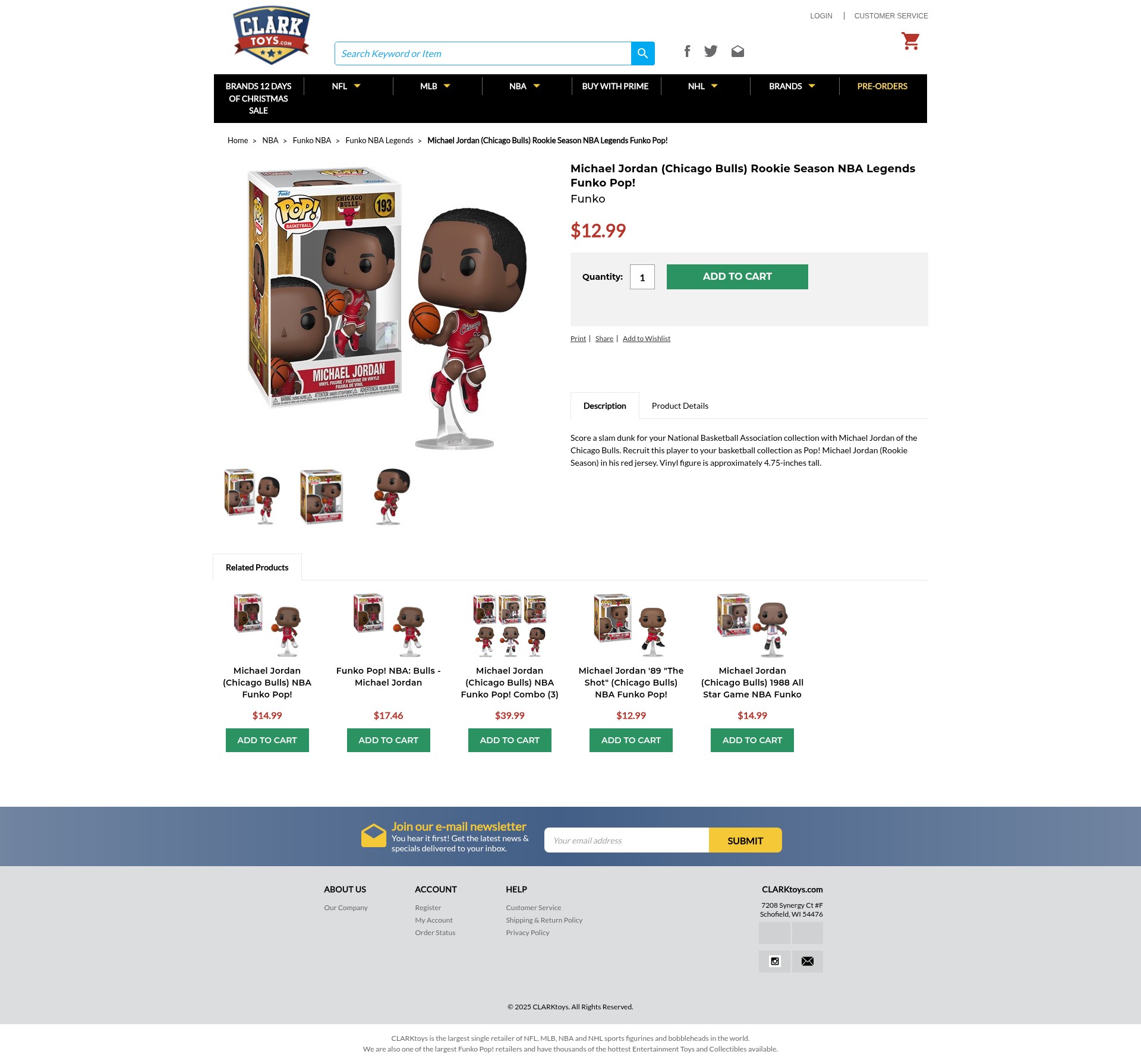 Screenshot of clarktoys.com