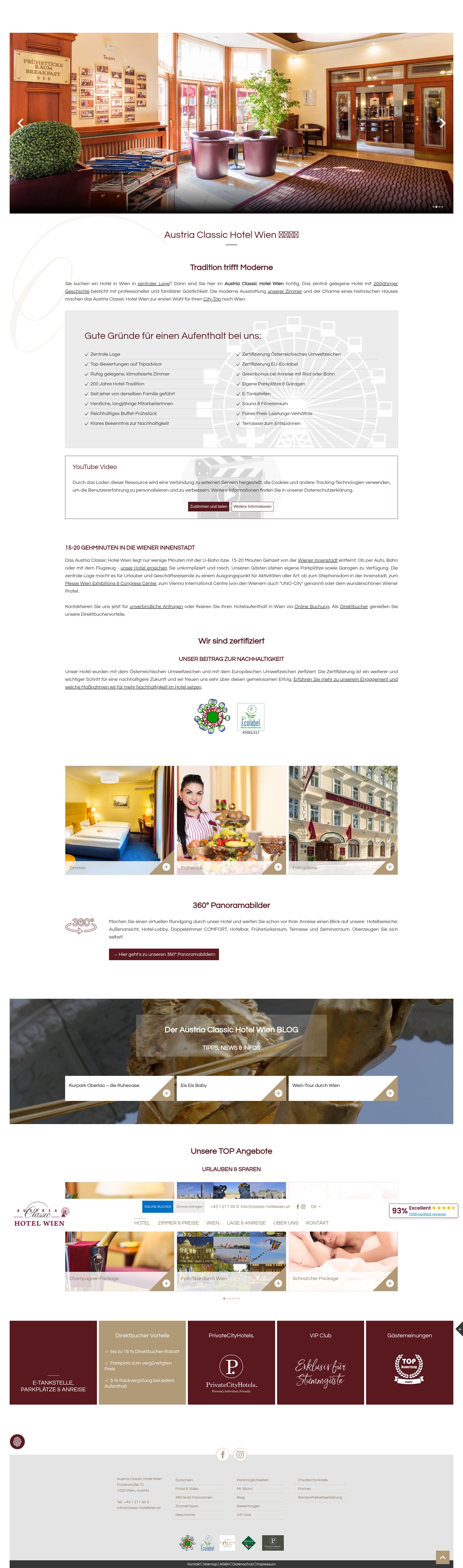 Screenshot of classic-hotelwien.at