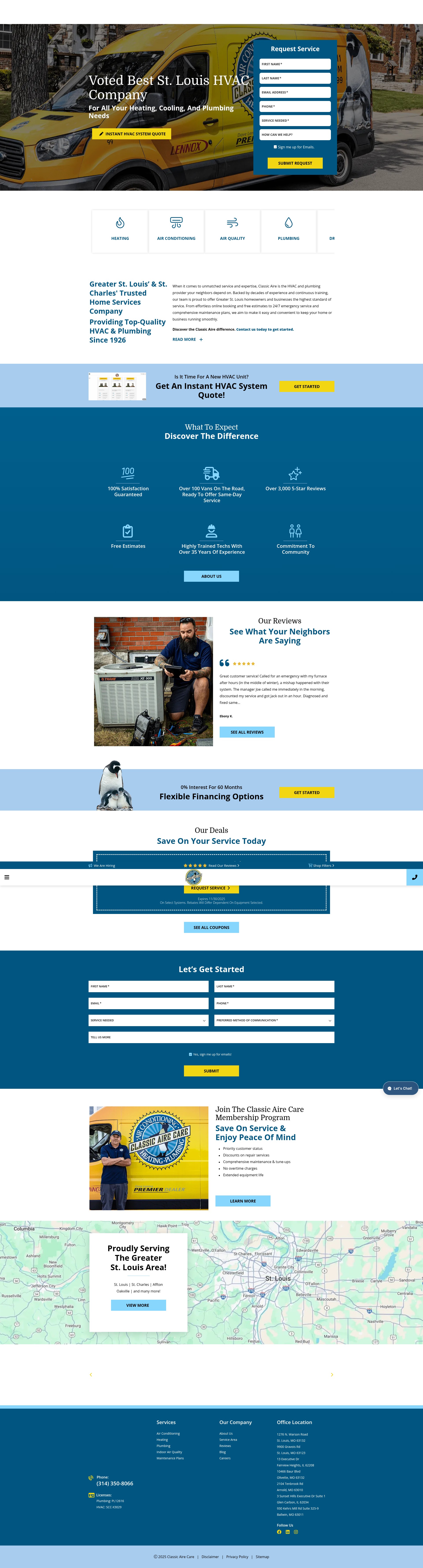 Screenshot of classicairecare.com