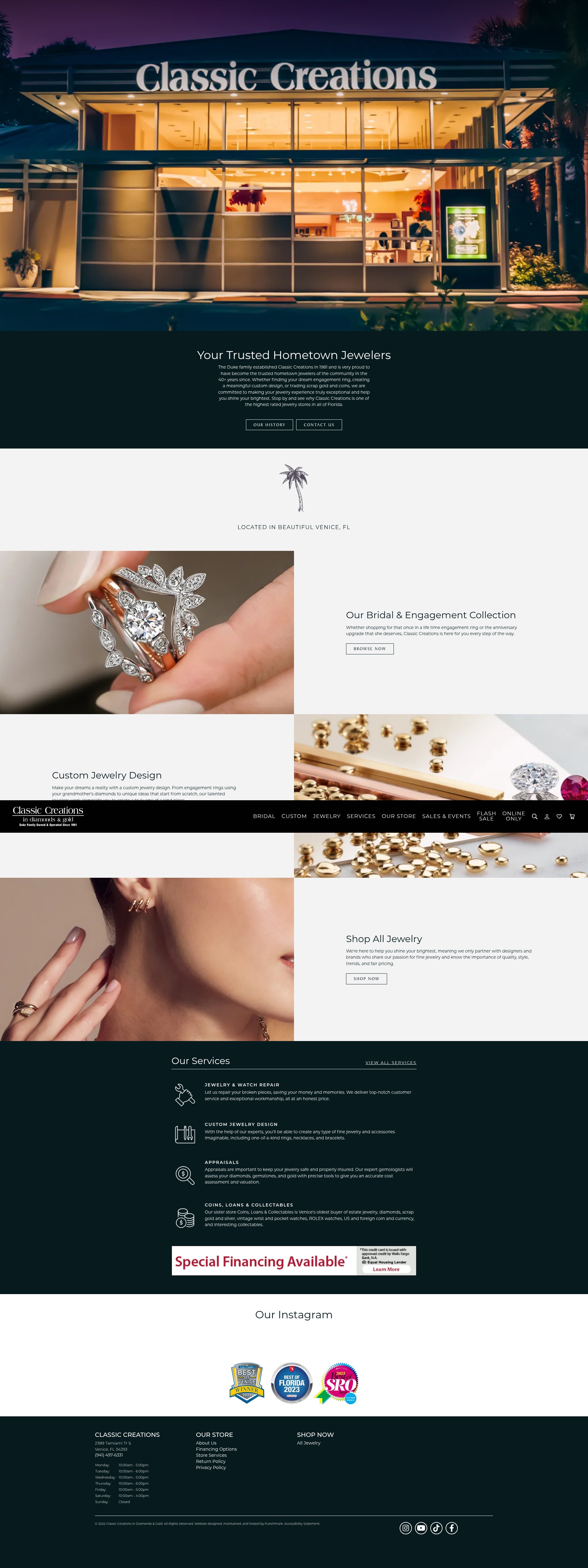 Screenshot of classiccreationsjewelers.com