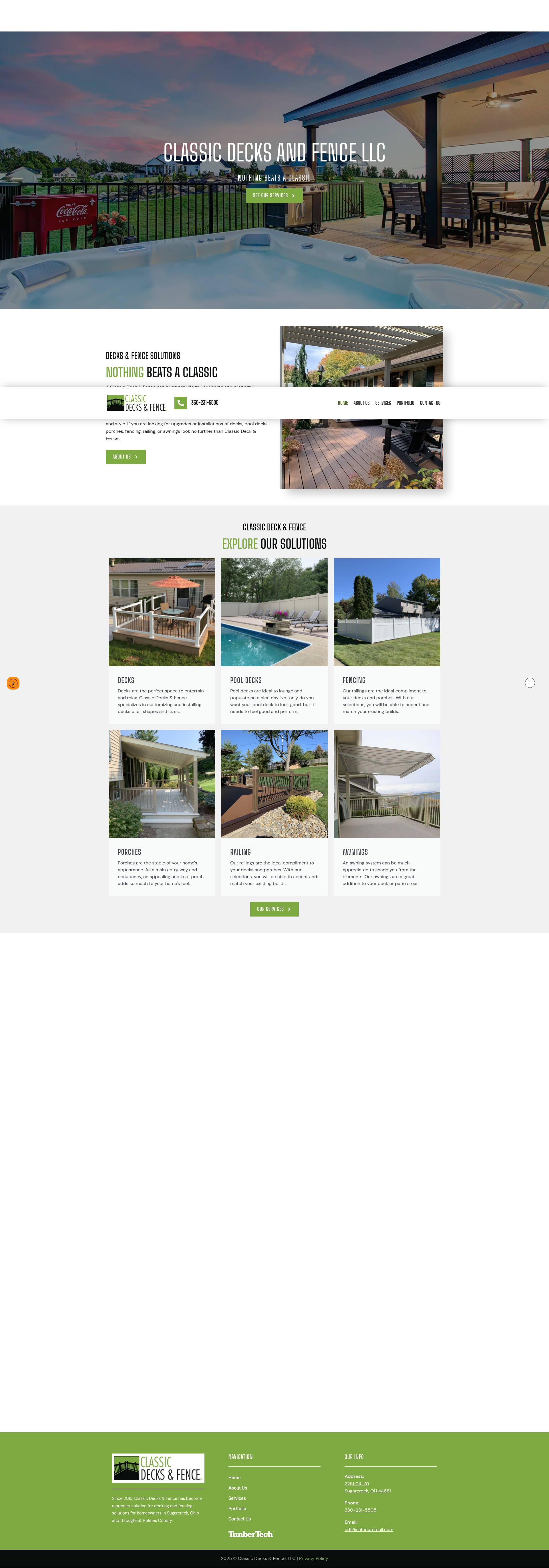 Screenshot of classicdecksandfence.com