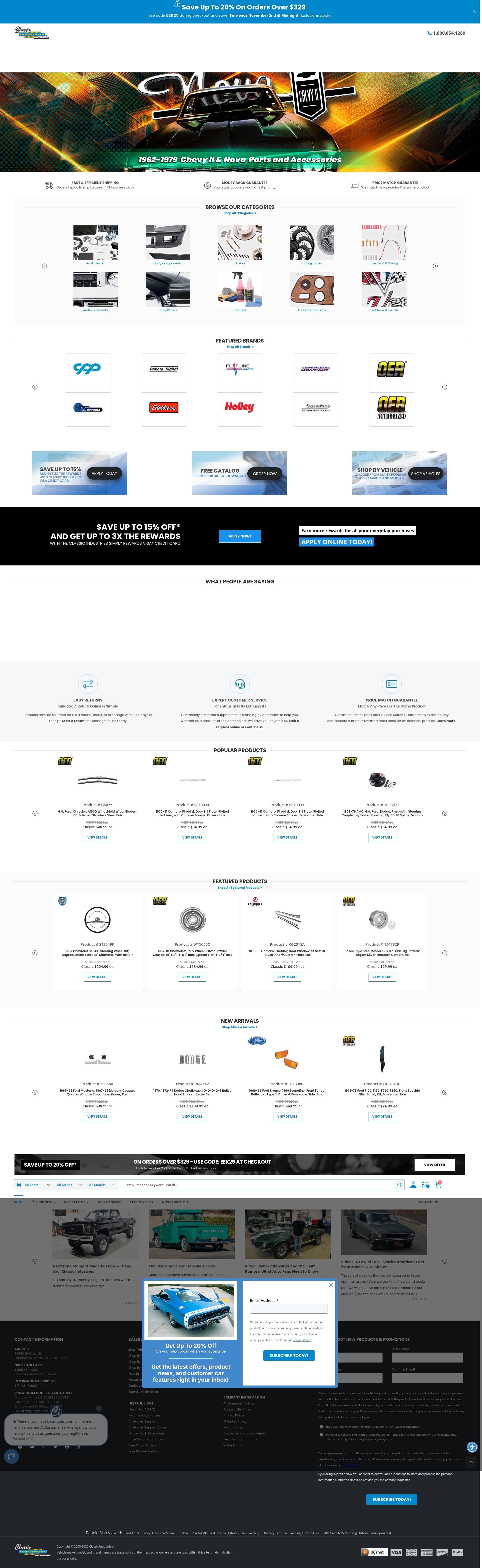 Screenshot of classicindustries.com