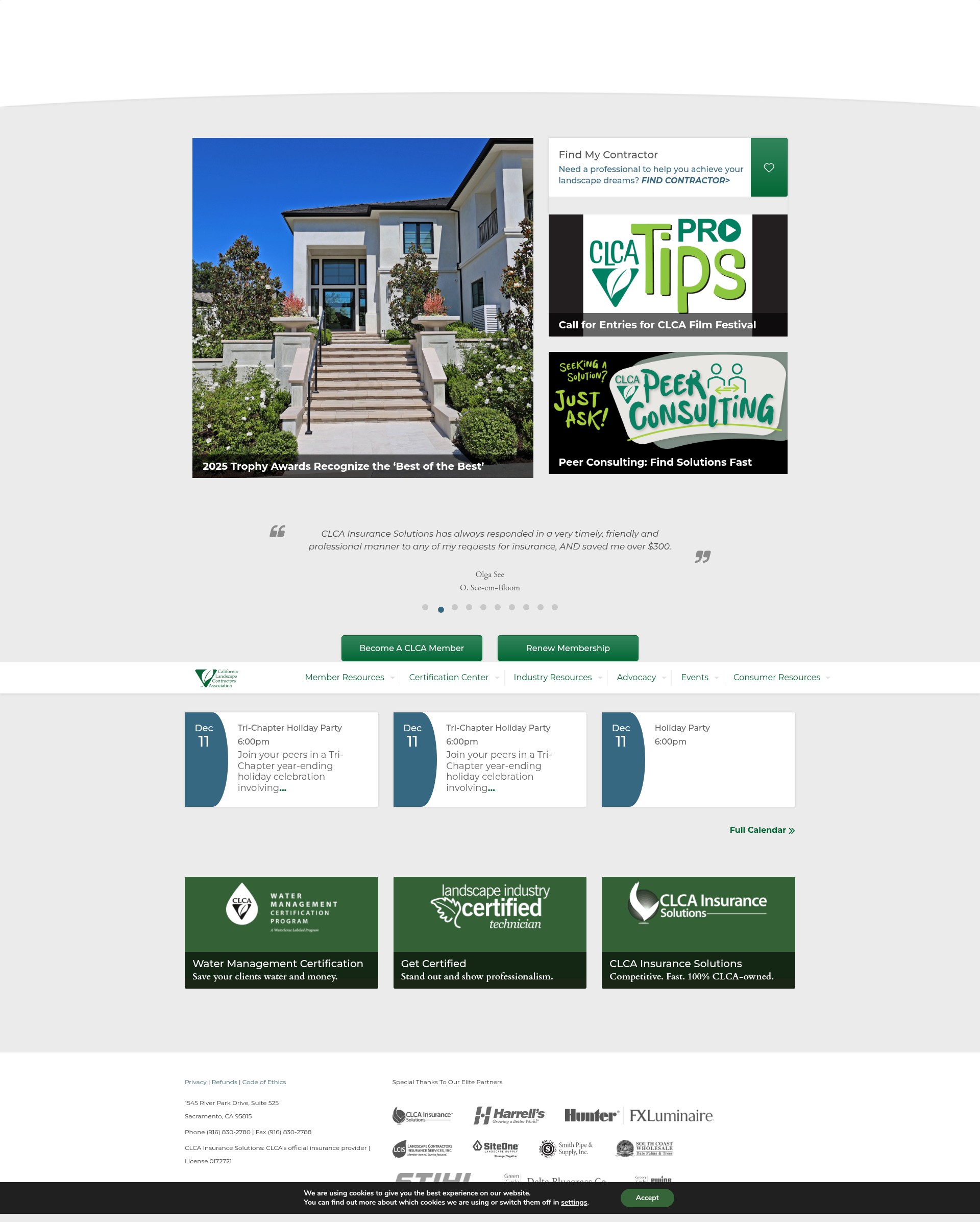 Screenshot of clca.org
