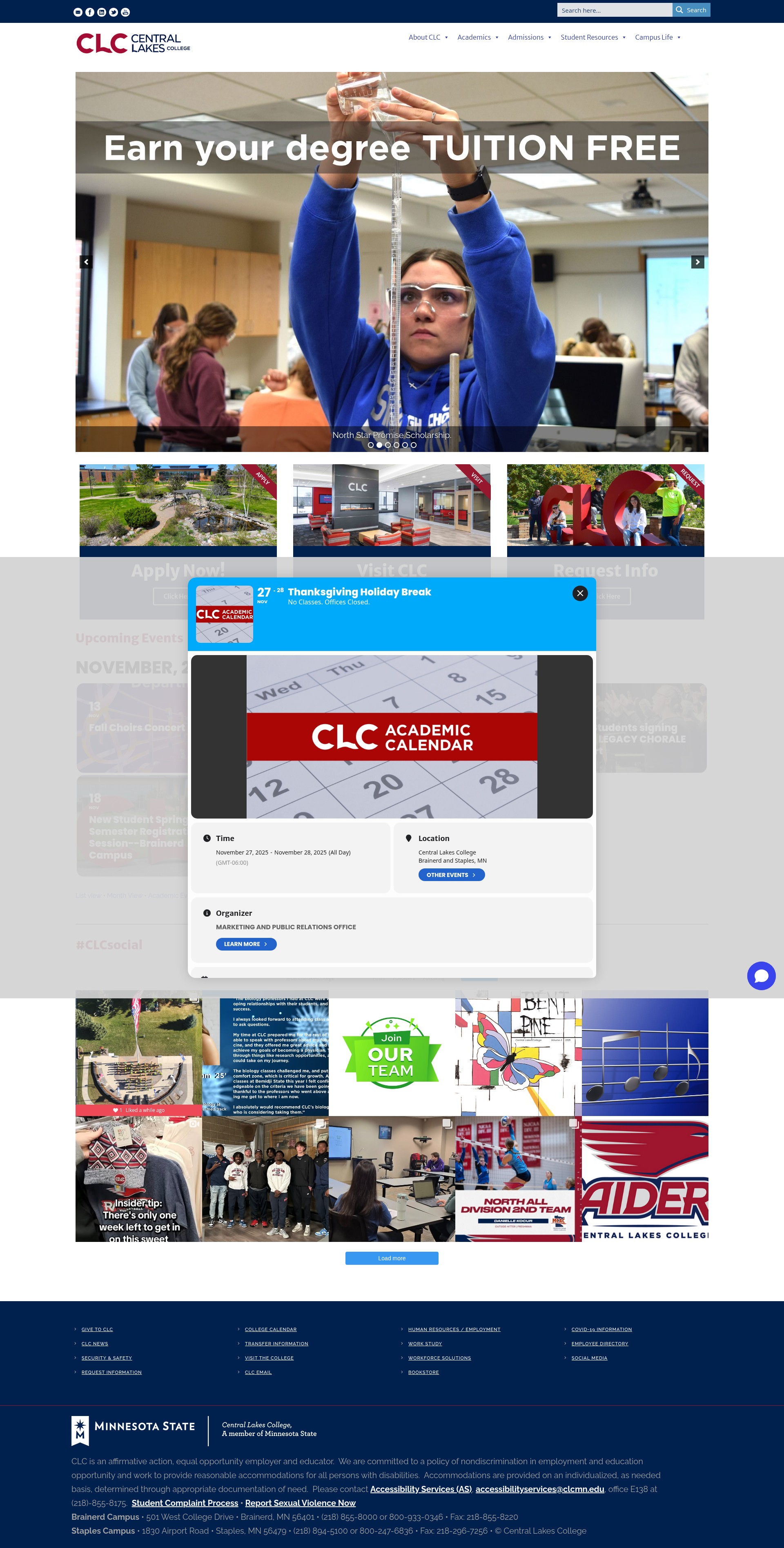 Screenshot of clcmn.edu