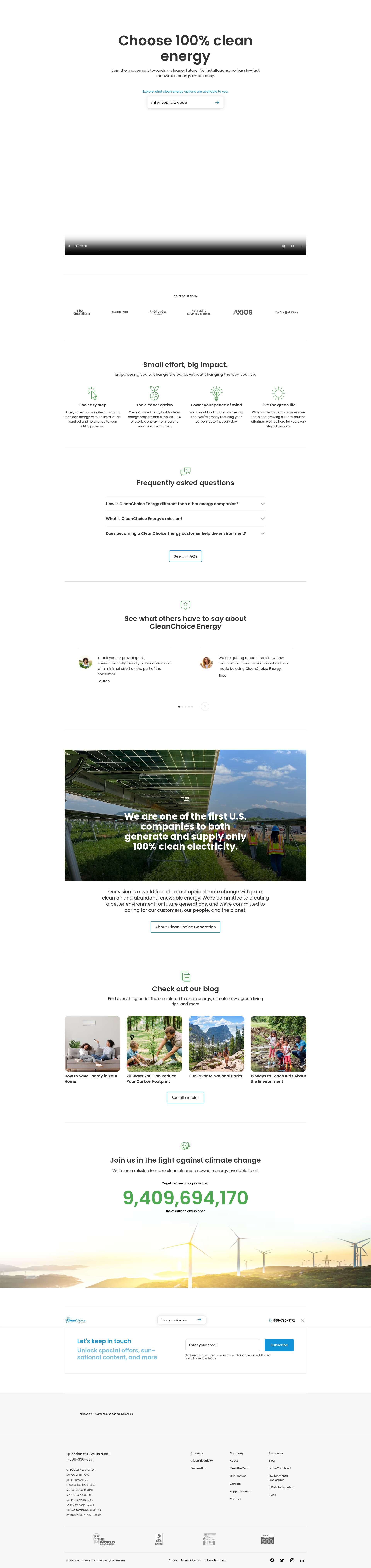 Screenshot of cleanchoiceenergy.com