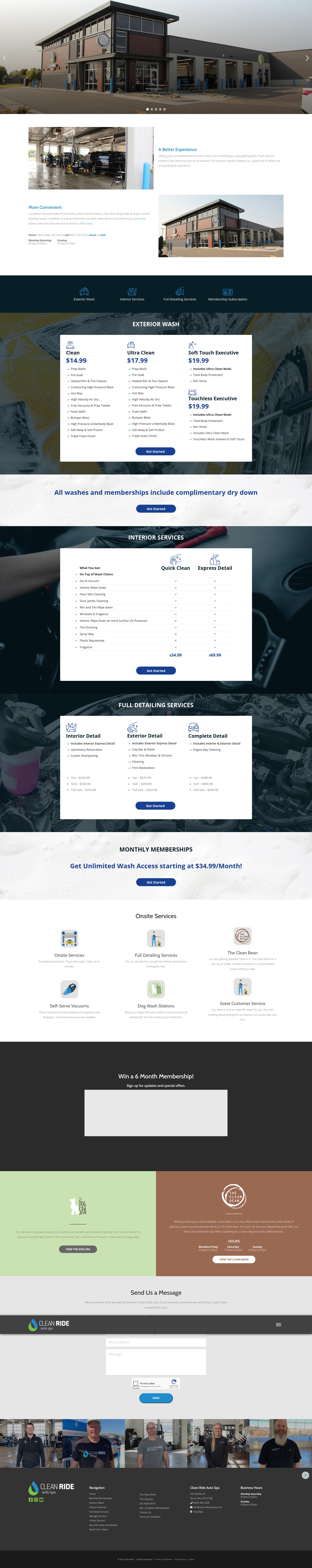 Screenshot of cleanrideautospa.com