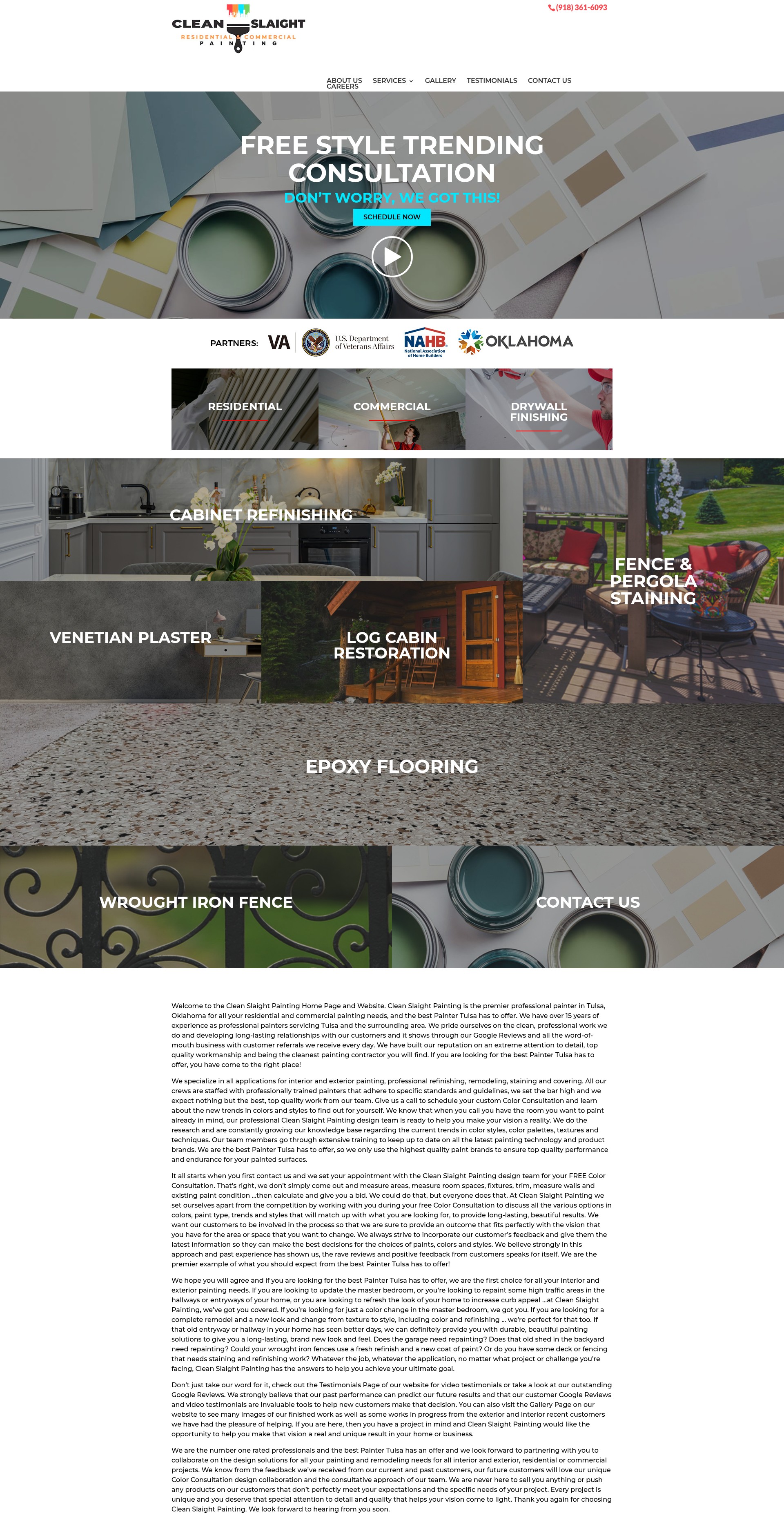 Screenshot of cleanslaightpaintingllc.com