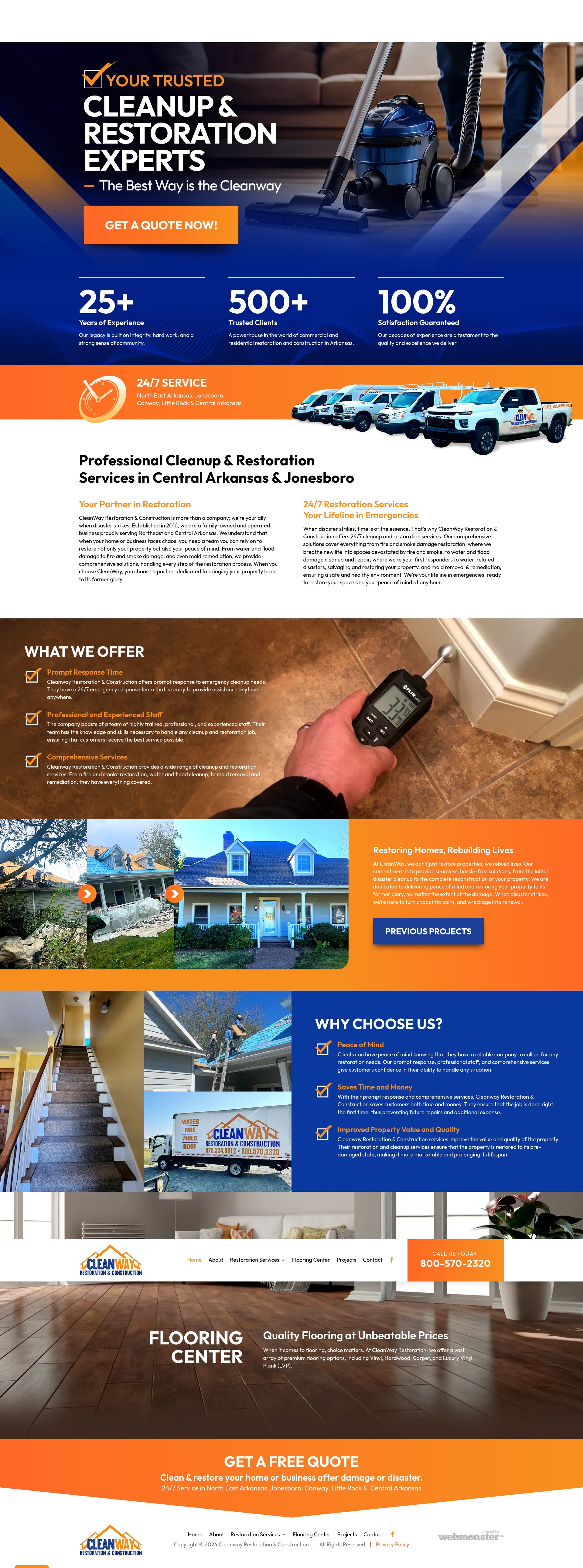 Screenshot of cleanwayrestoration.com