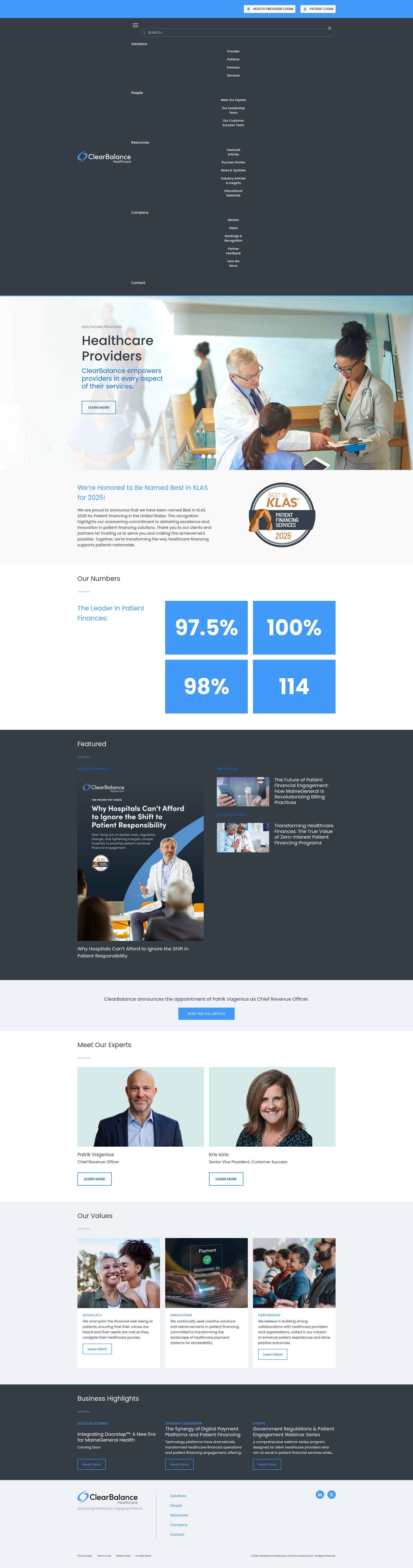 Screenshot of clearbalance.org