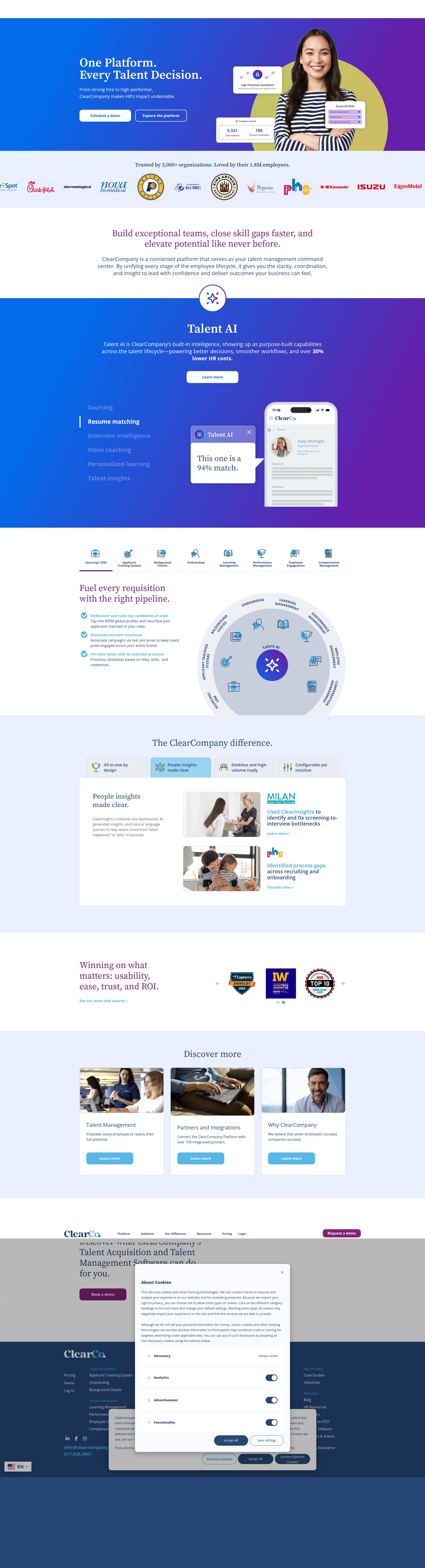Screenshot of clearcompany.com