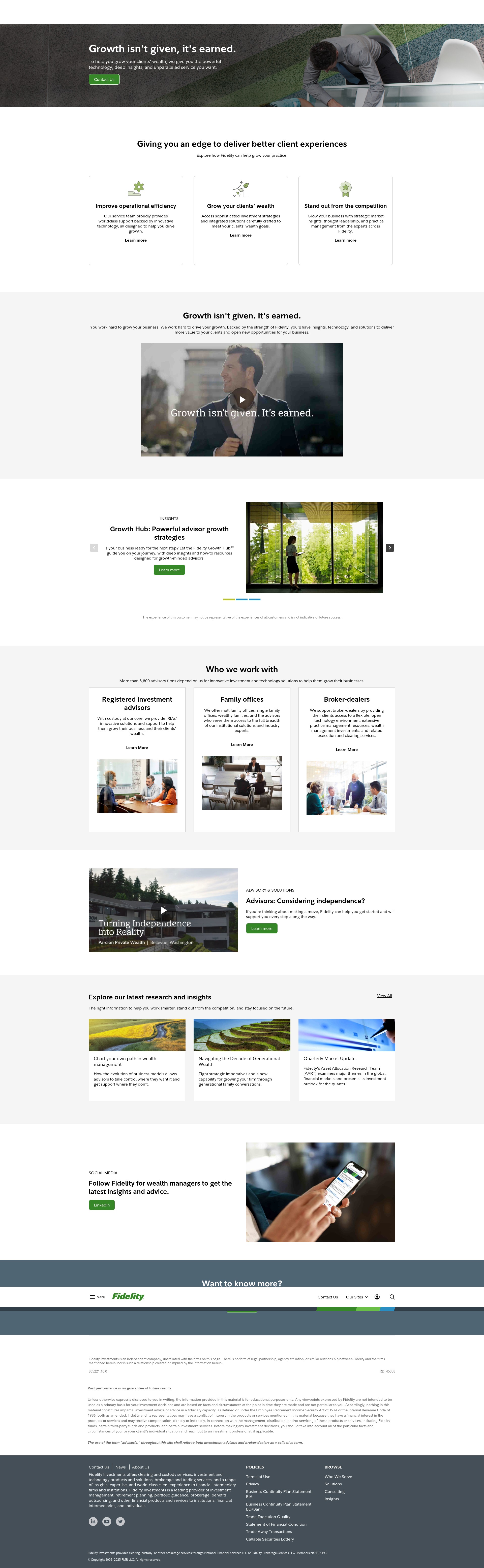 Screenshot of clearingcustody.fidelity.com
