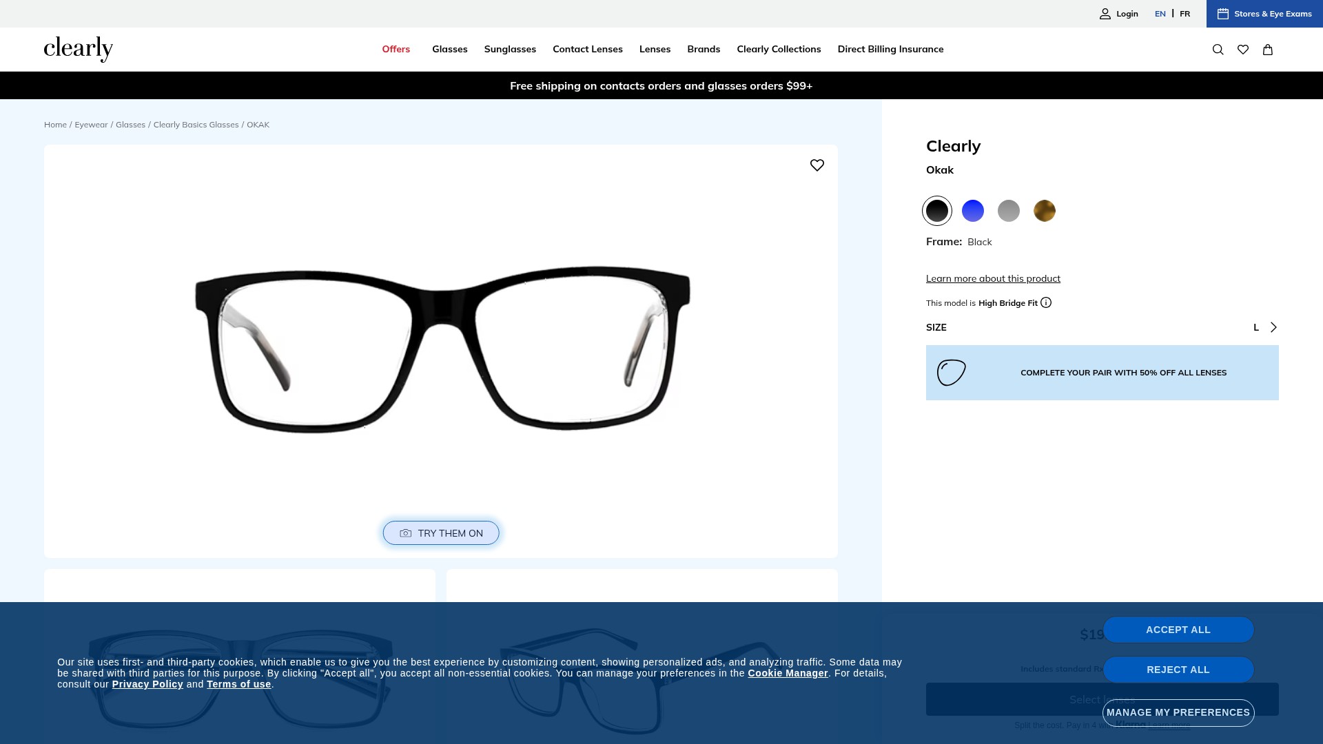 Screenshot of clearly.ca