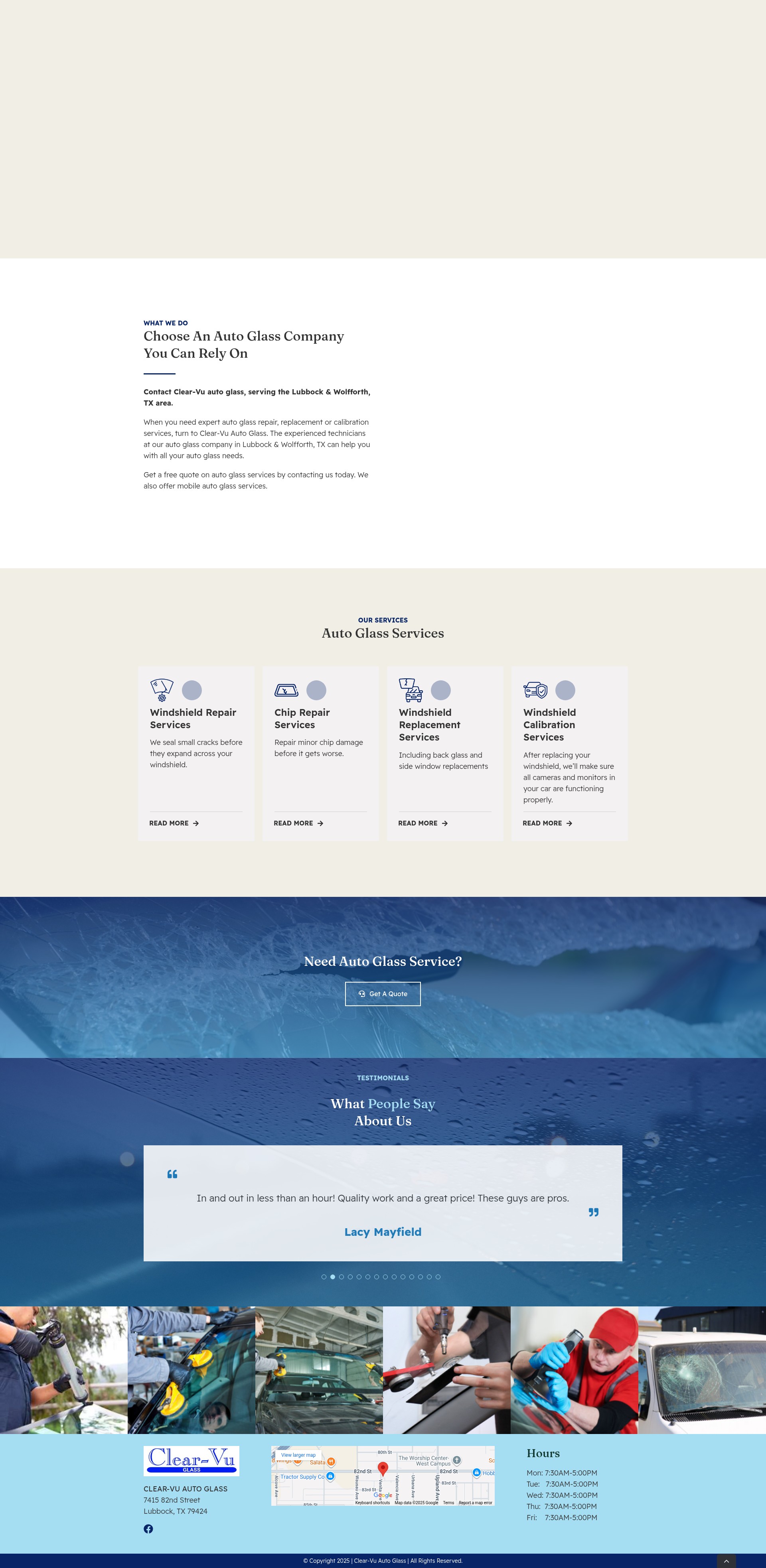 Screenshot of clearvulubbock.com
