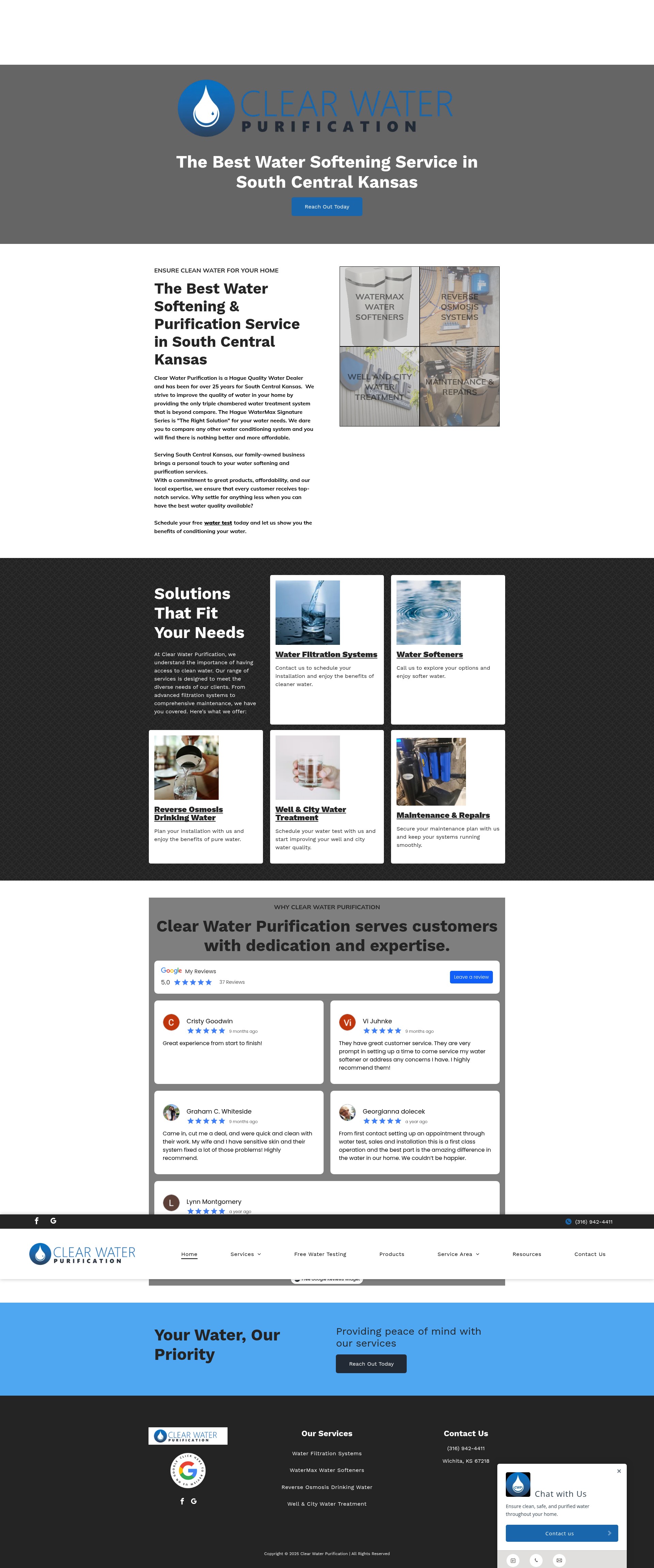 Screenshot of clearwaterpurification.com