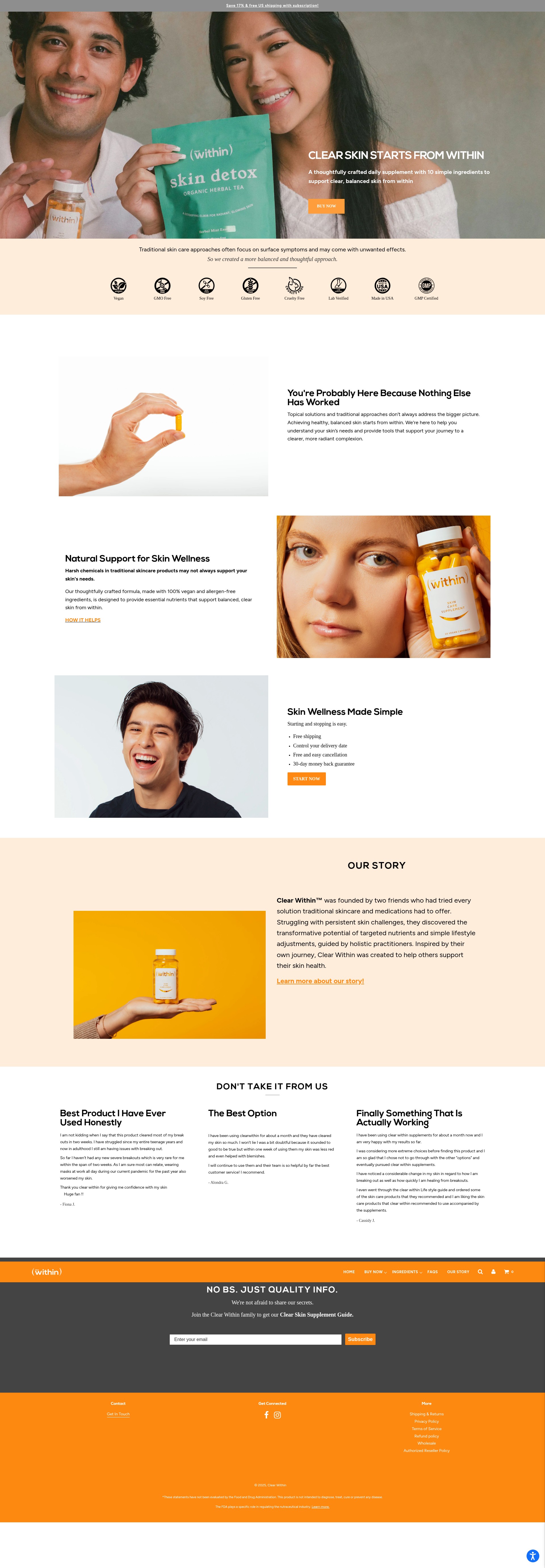 Screenshot of clearwithin.com