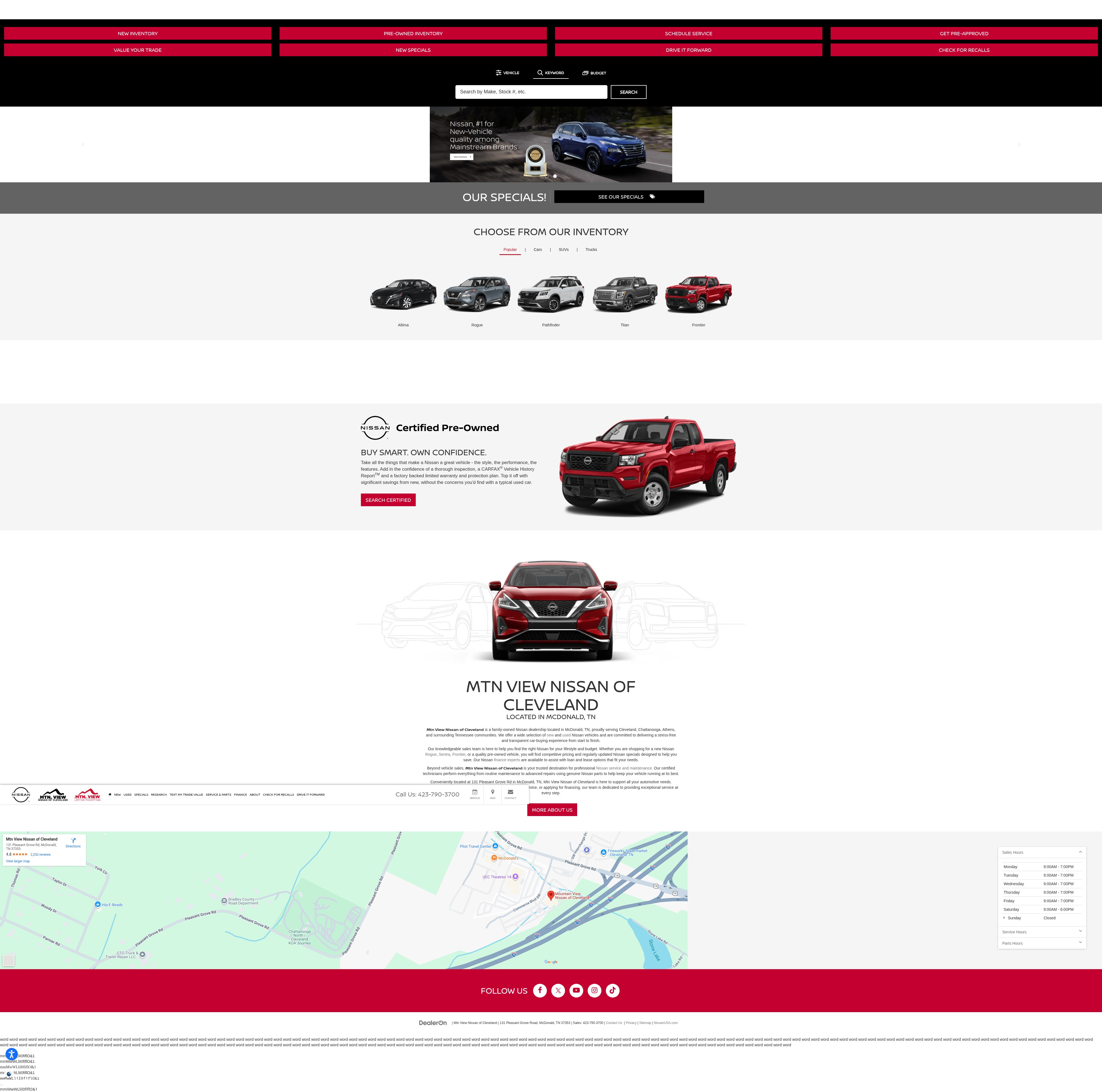 Screenshot of cleveland-nissan.com