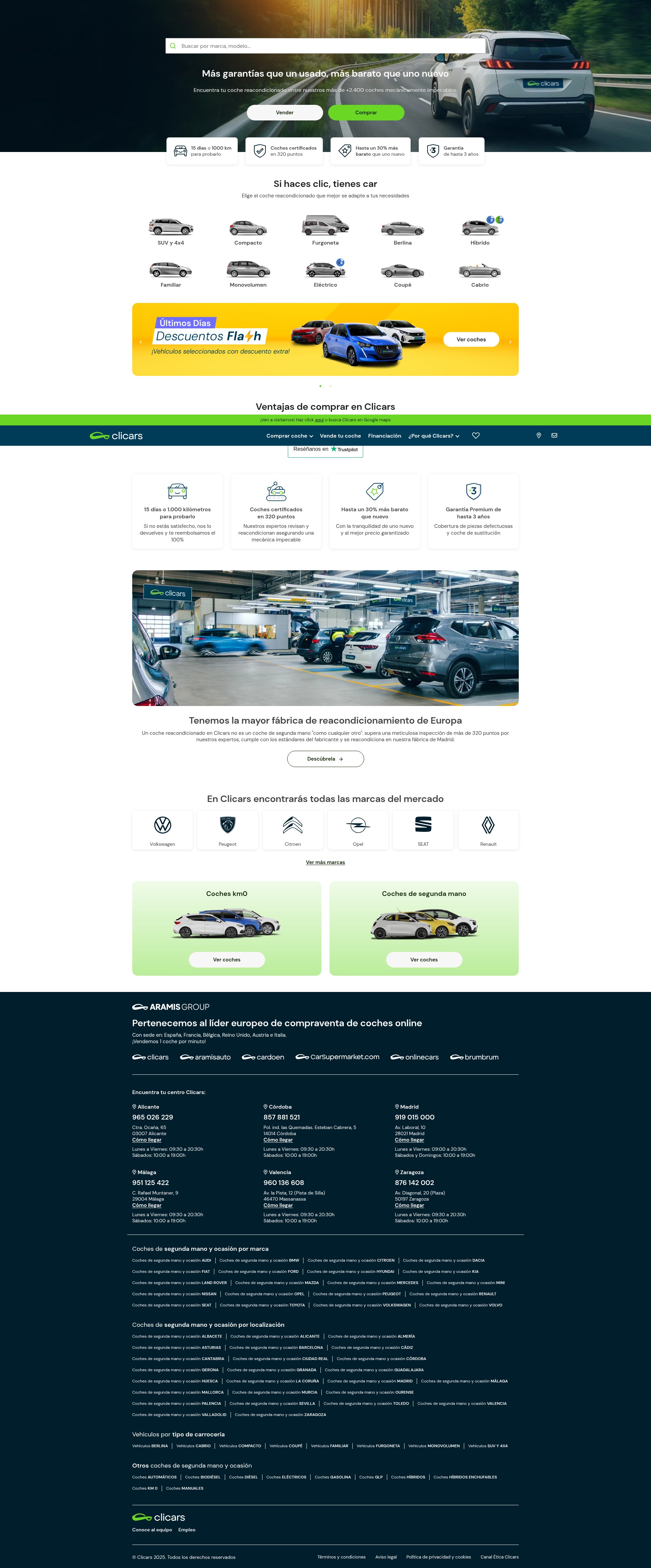 Screenshot of clicars.com