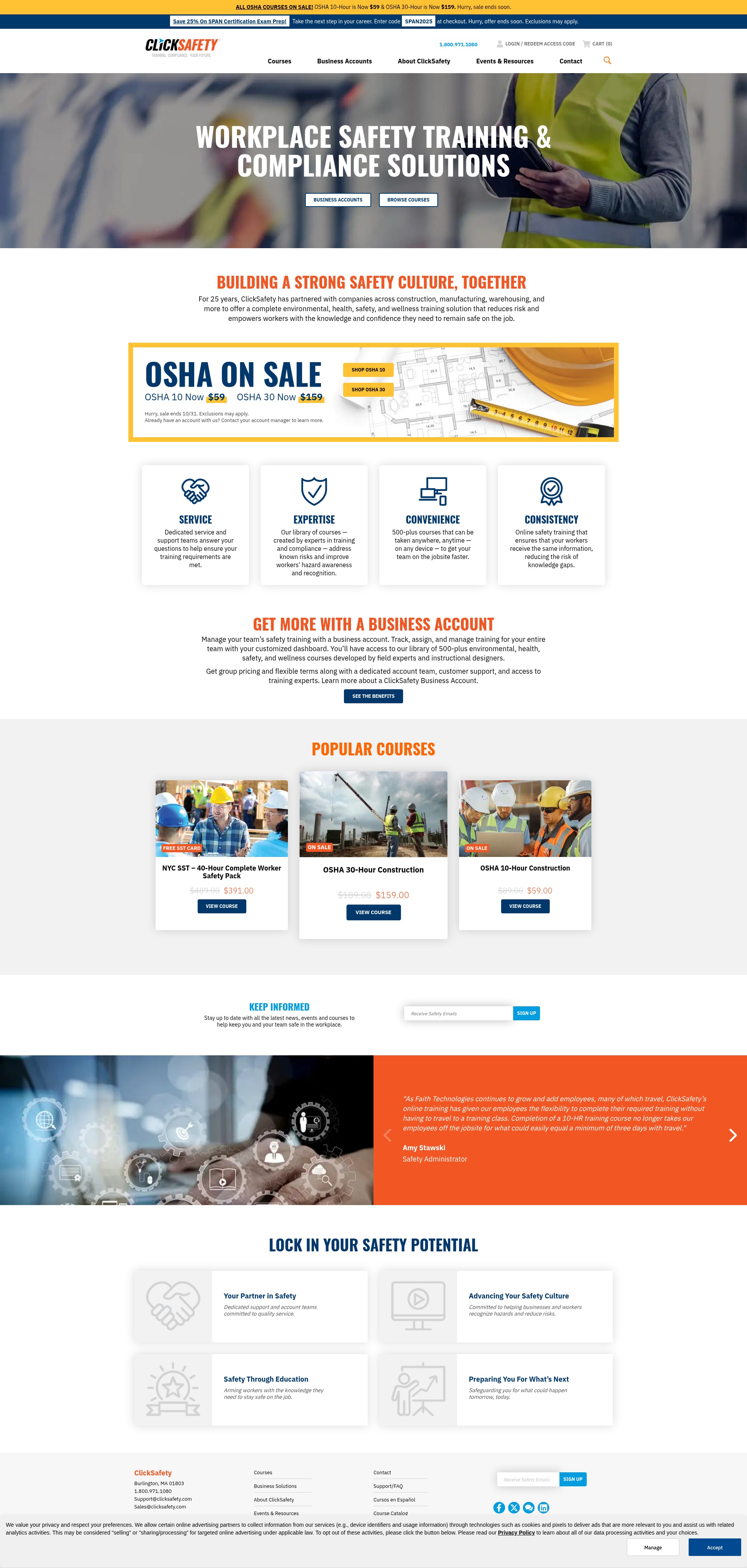 Screenshot of clicksafety.com
