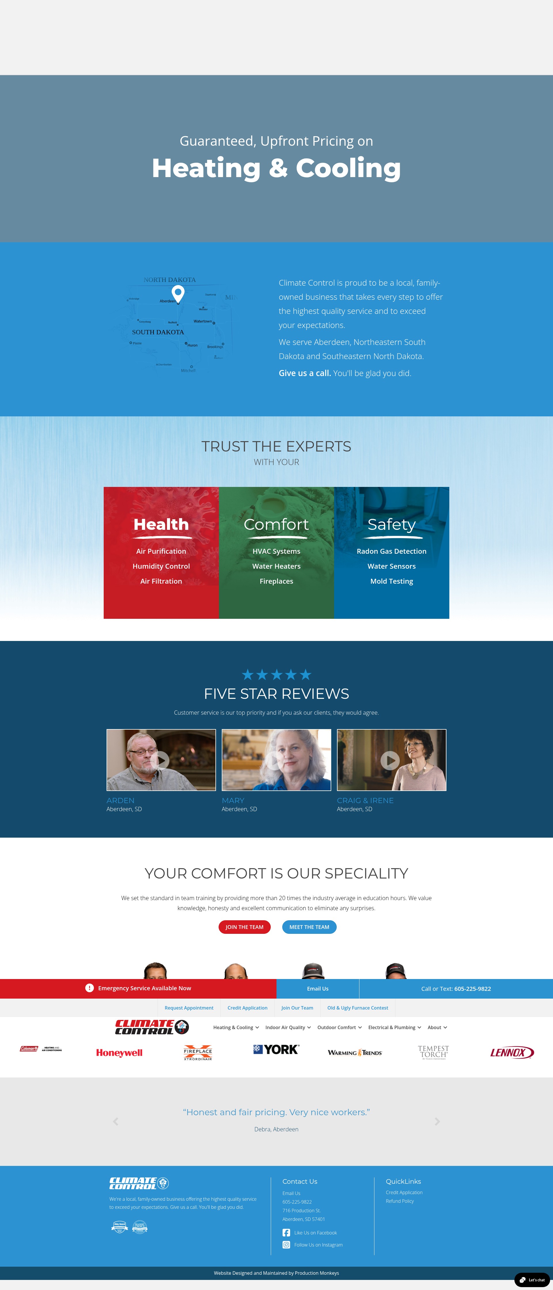 Screenshot of climatecontrolprofessionals.com