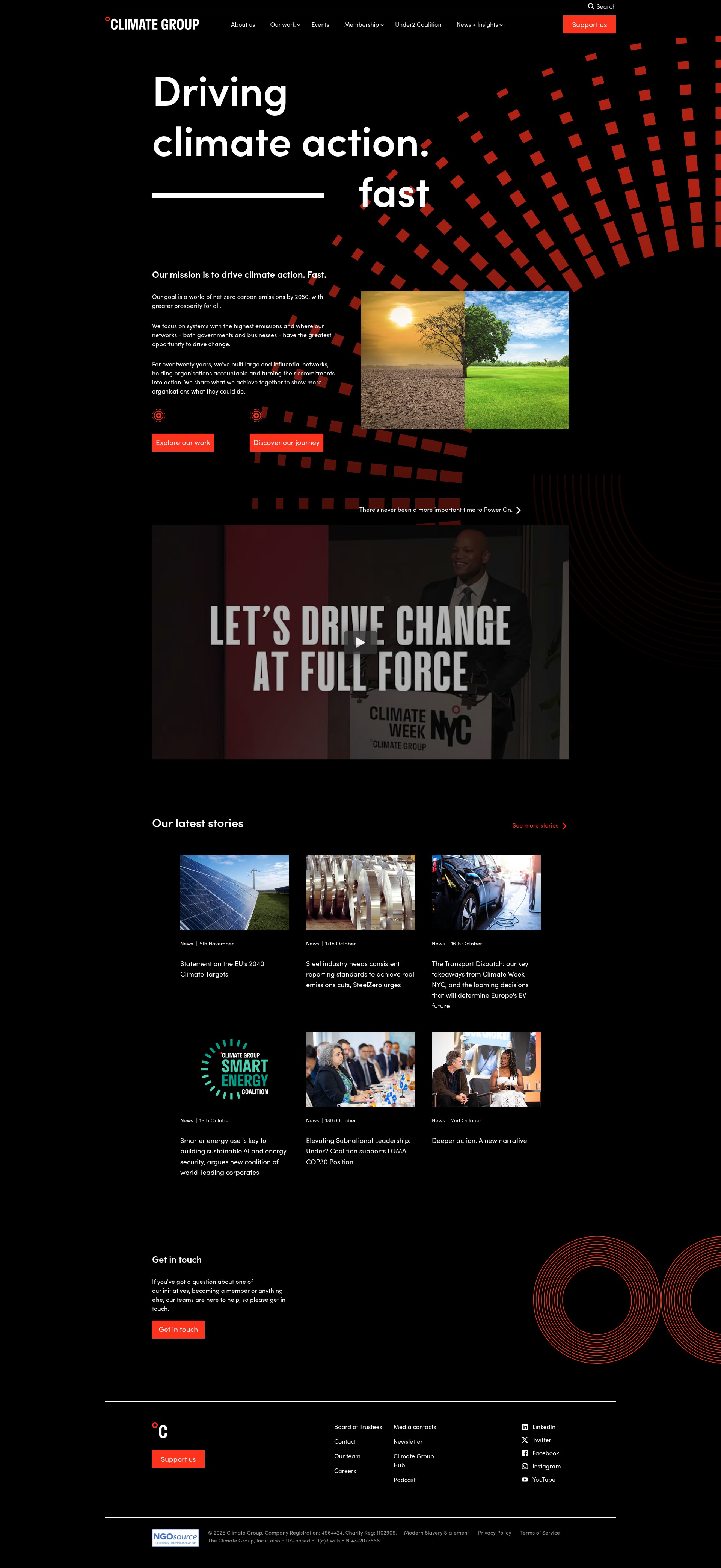Screenshot of climategroup.org