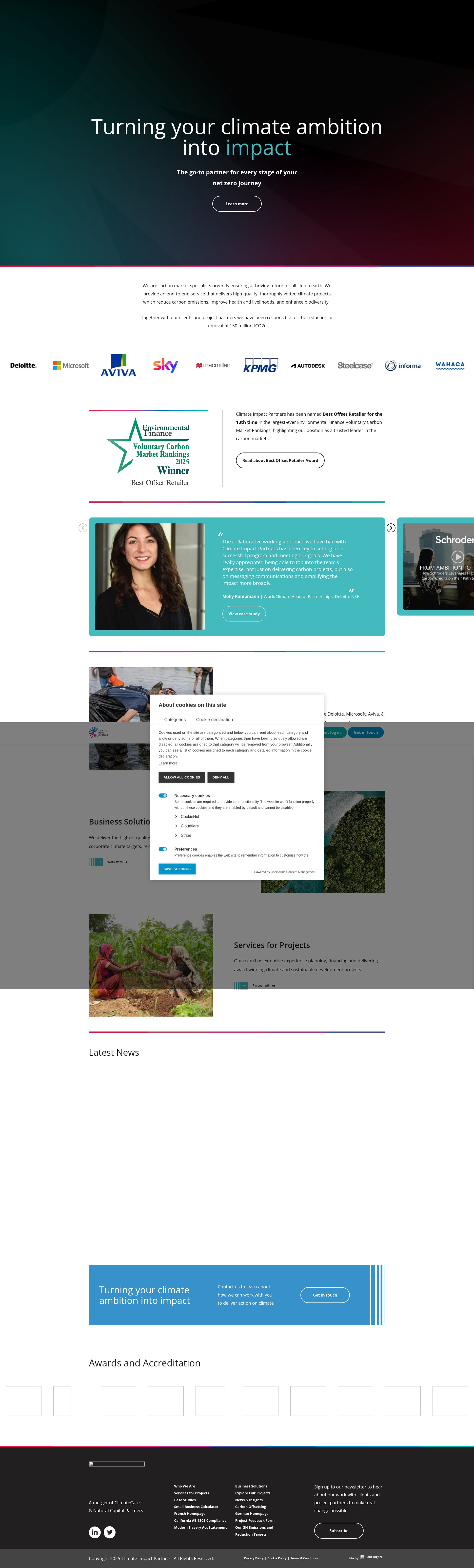 Screenshot of climateimpact.com