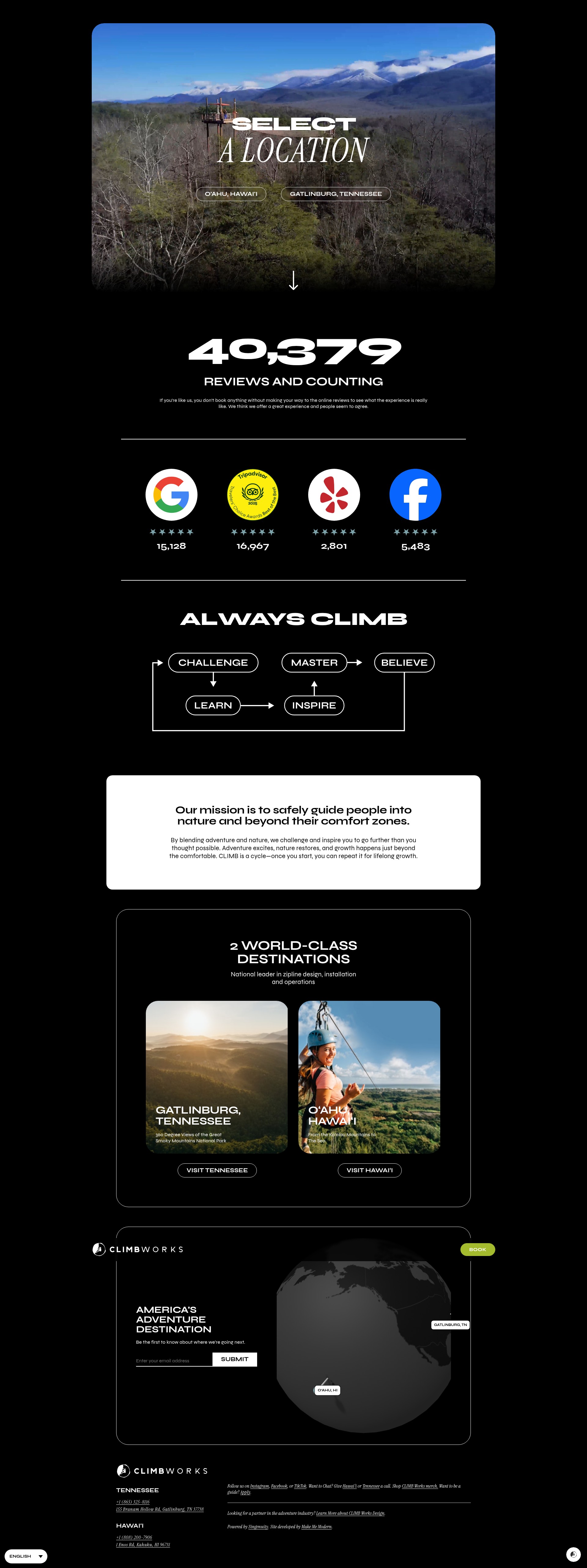 Screenshot of climbworks.com