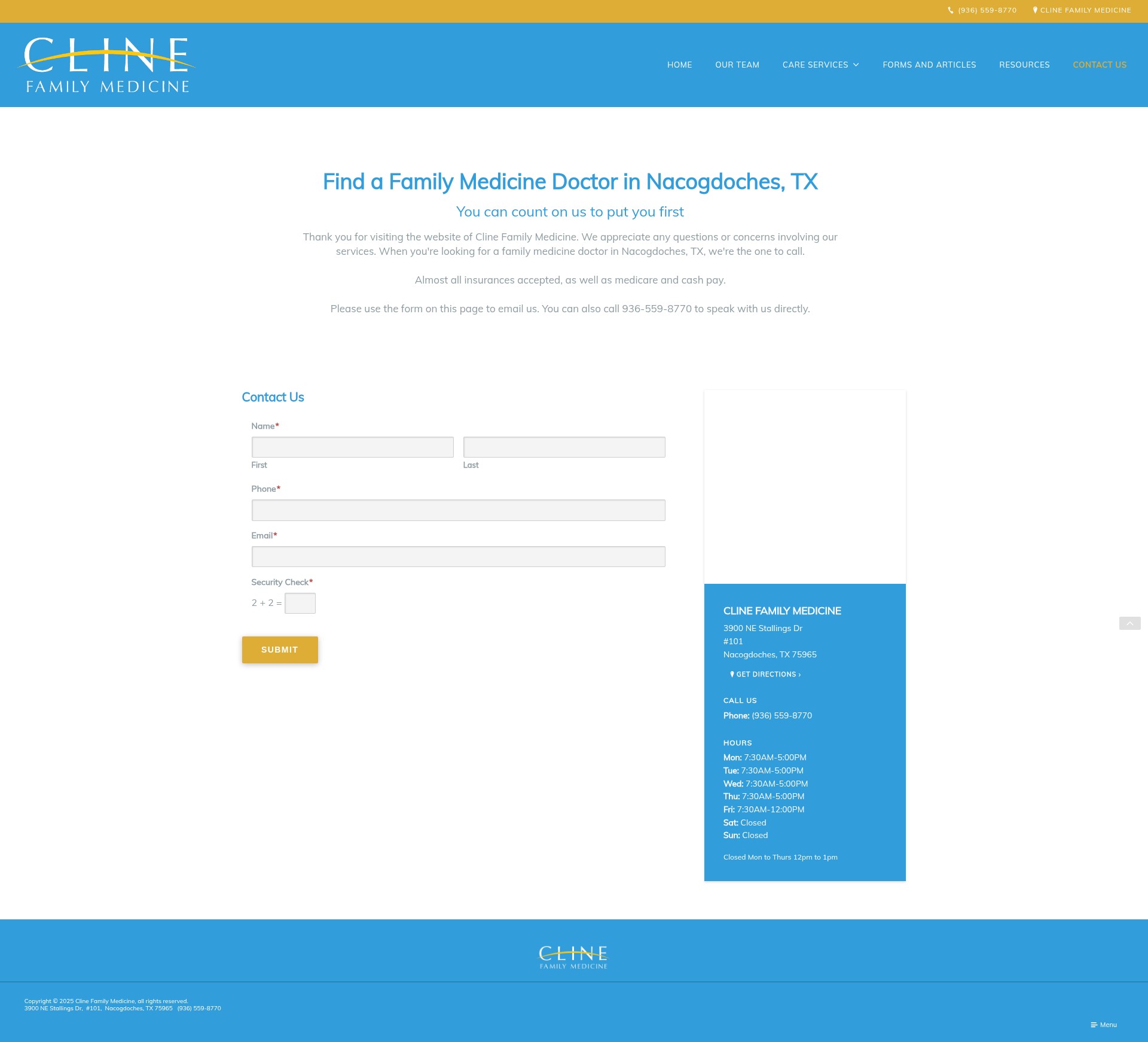 Screenshot of clinefm.com