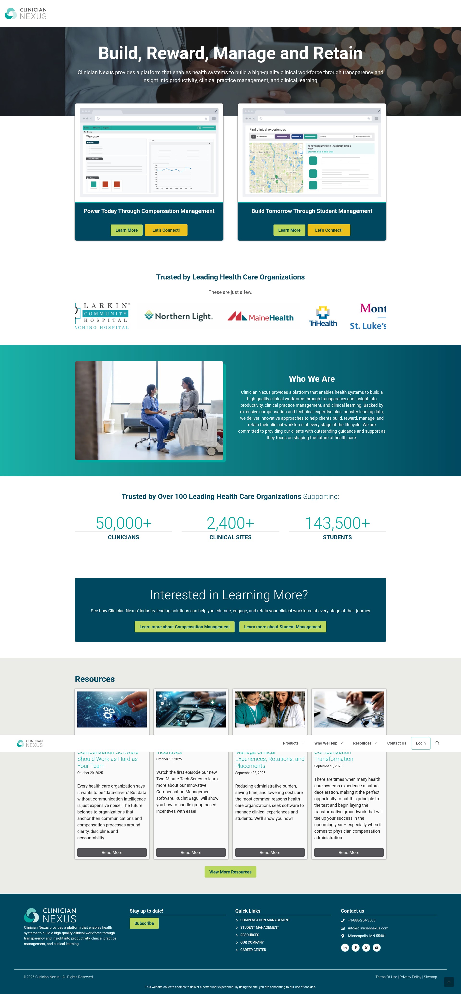Screenshot of cliniciannexus.com