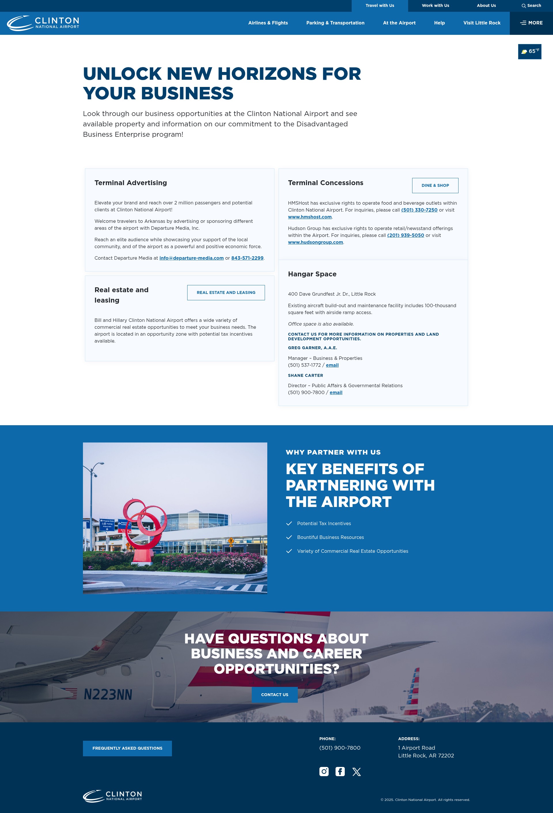 Screenshot of clintonairport.com