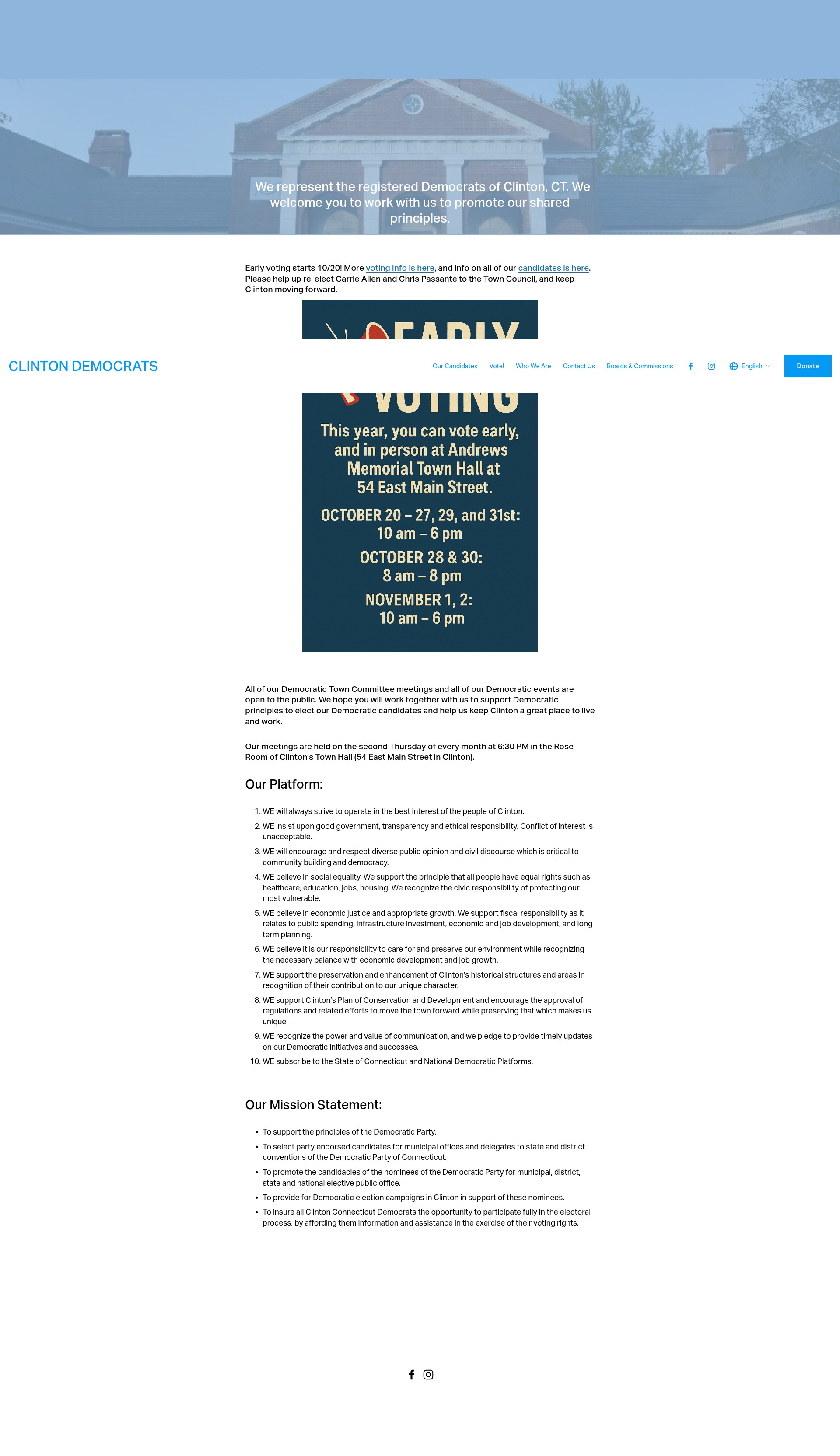 Screenshot of clintondemocrats.org