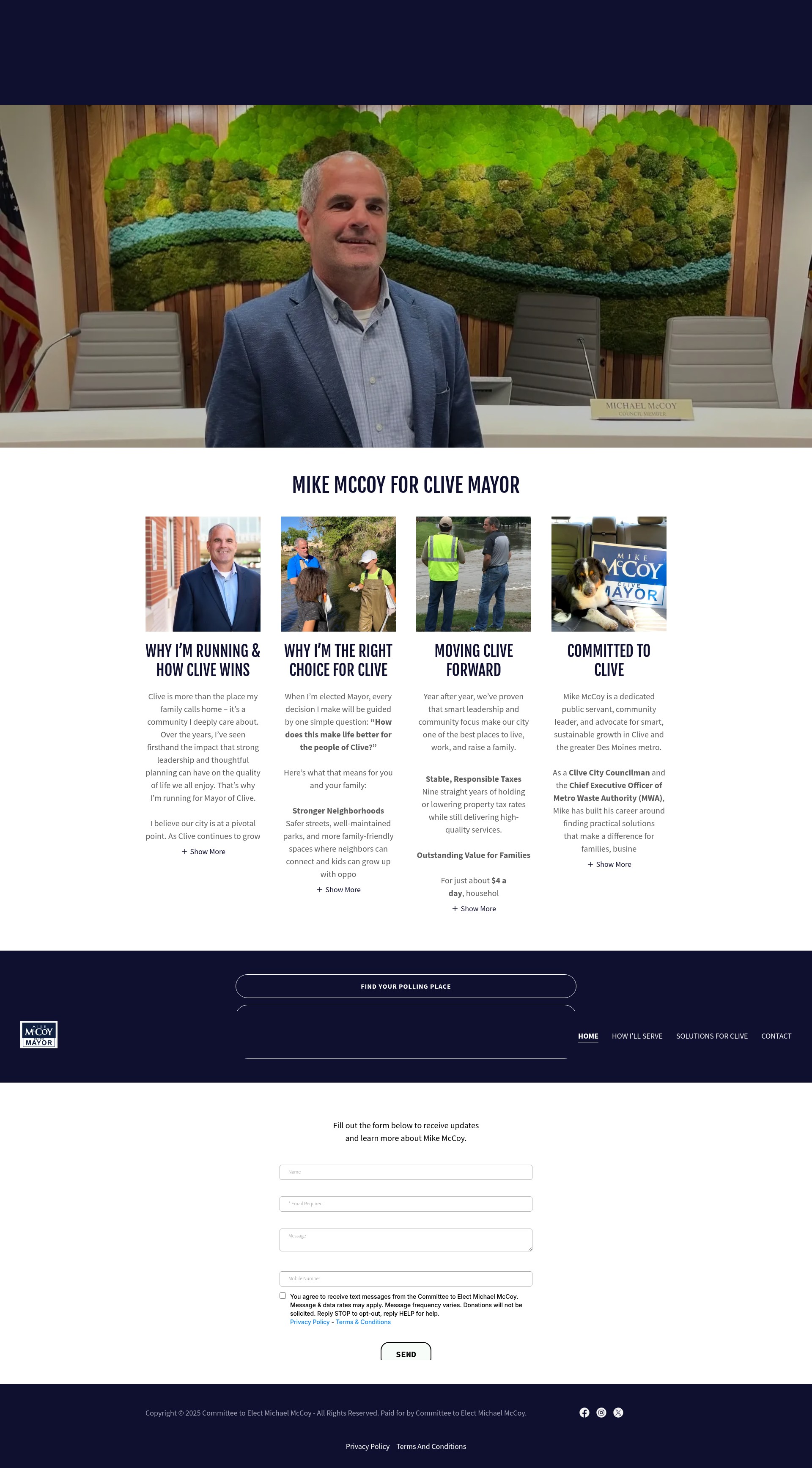Screenshot of clivemayor.com