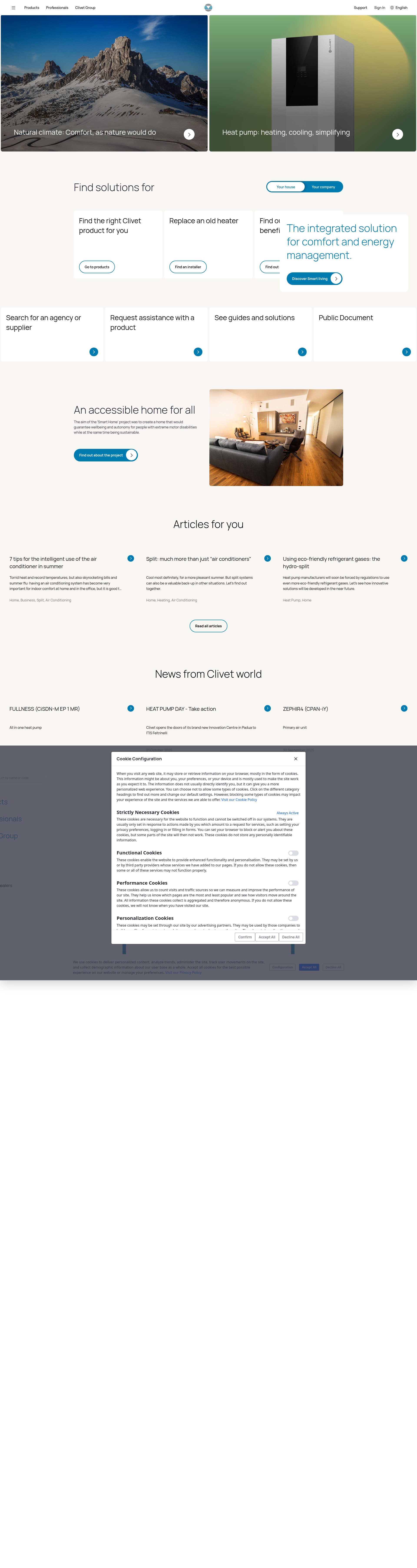 Screenshot of clivet.com