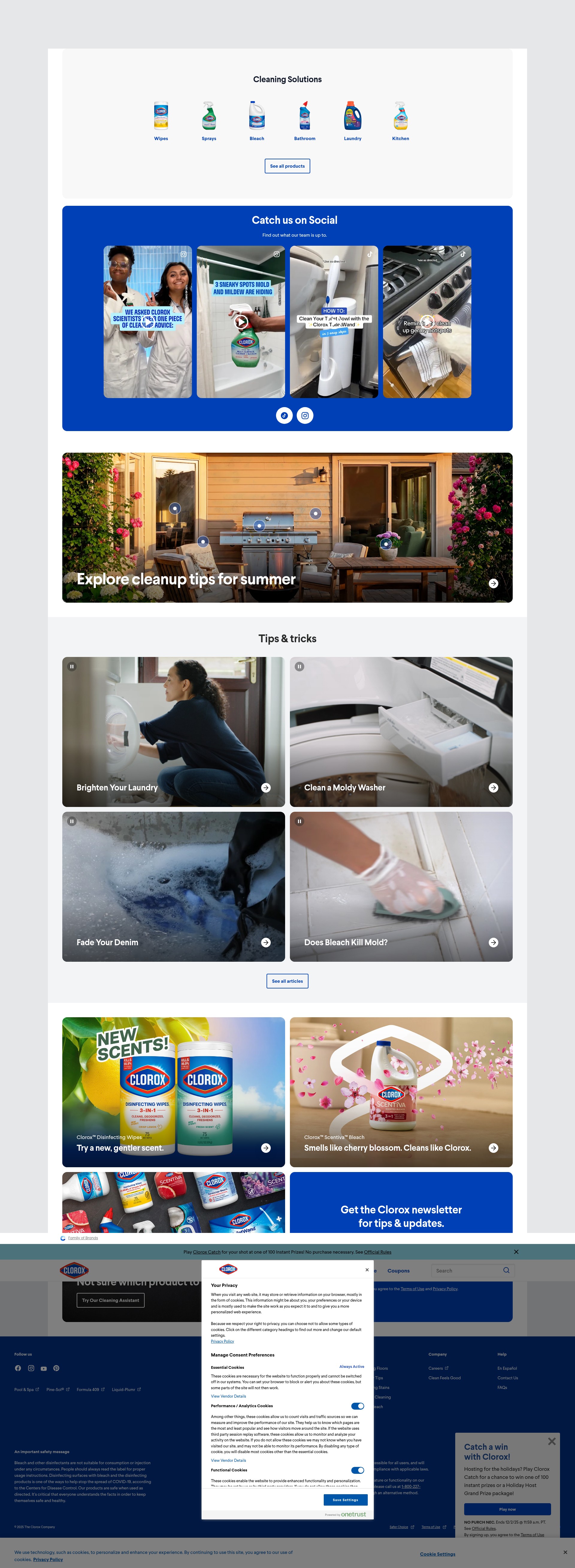 Screenshot of clorox.com