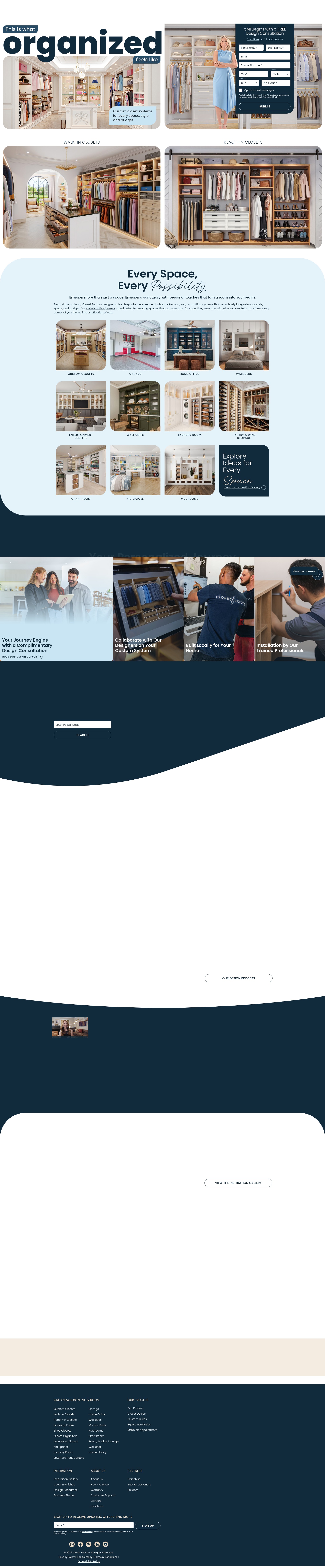 Screenshot of closetfactory.com