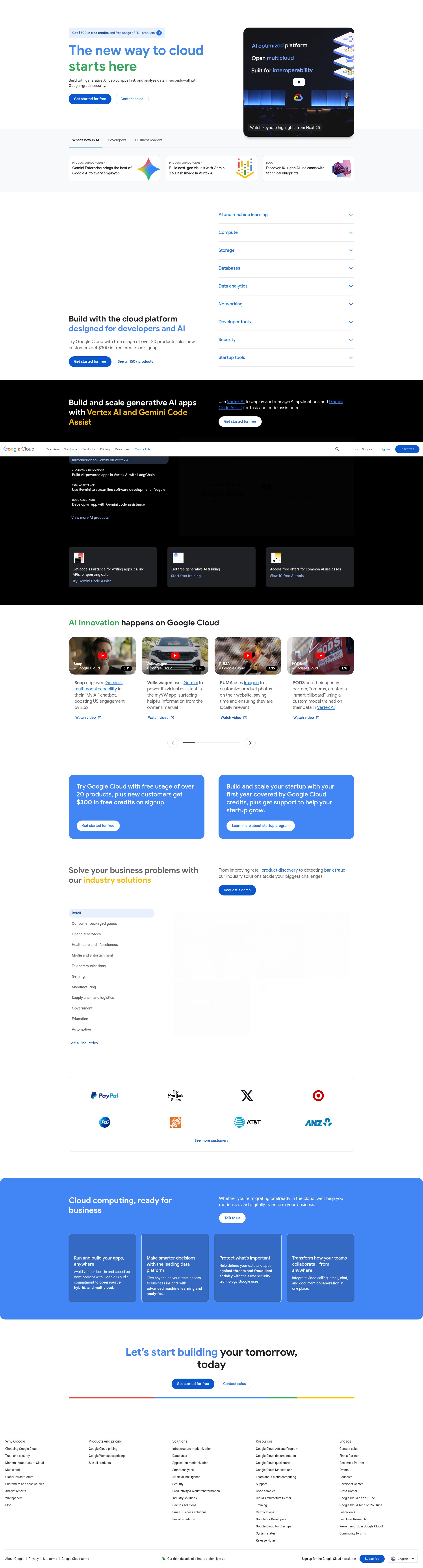Screenshot of cloud.google.com