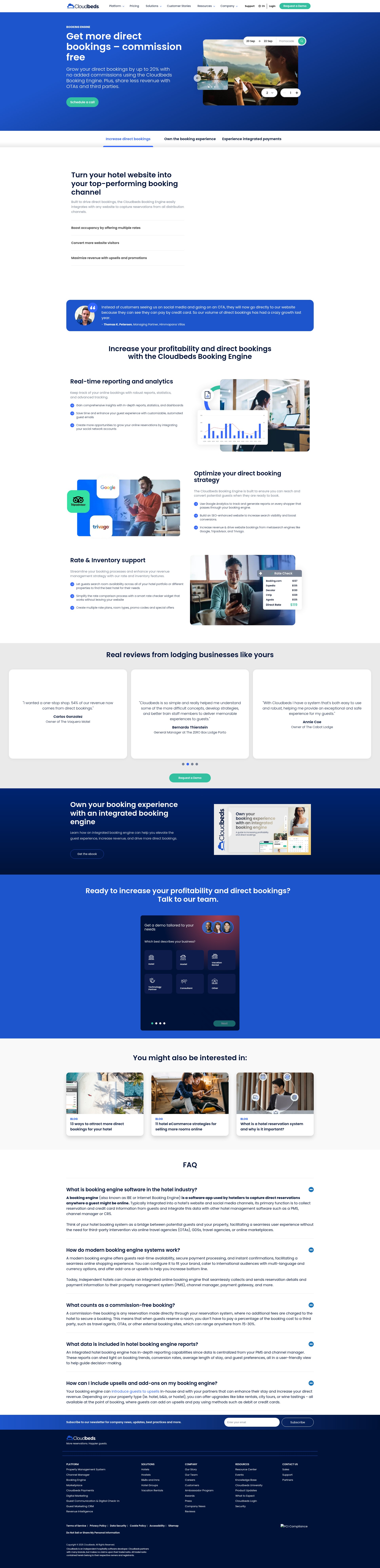 Screenshot of cloudbeds.com