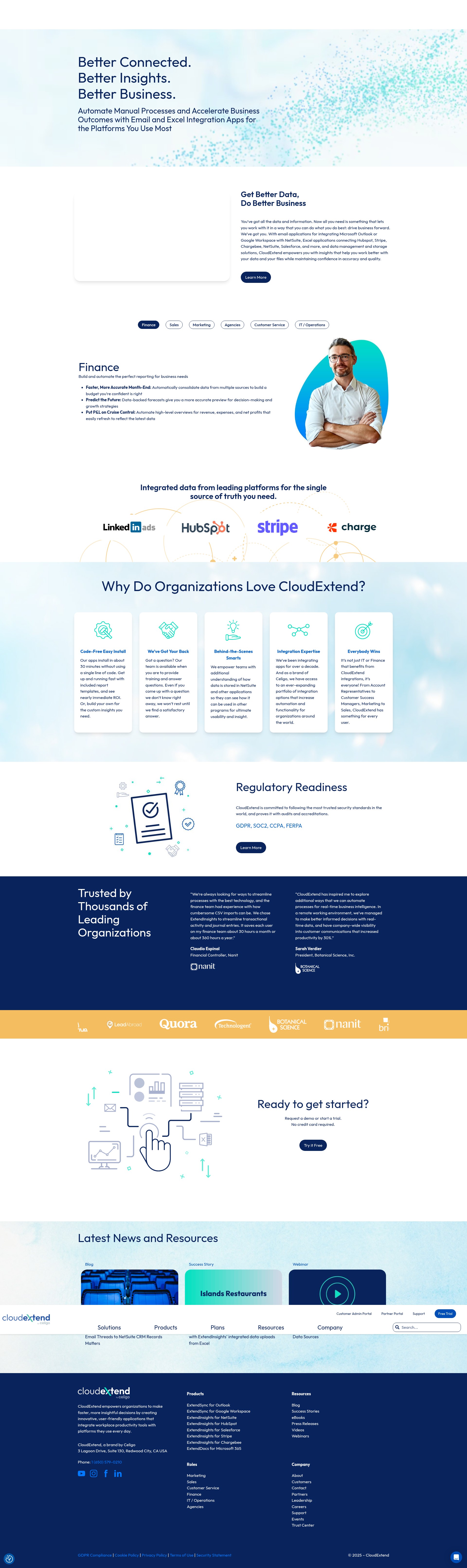 Screenshot of cloudextend.io