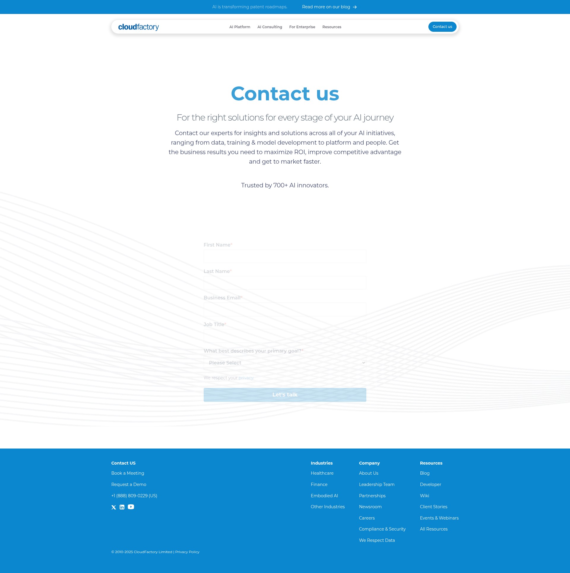 Screenshot of cloudfactory.com