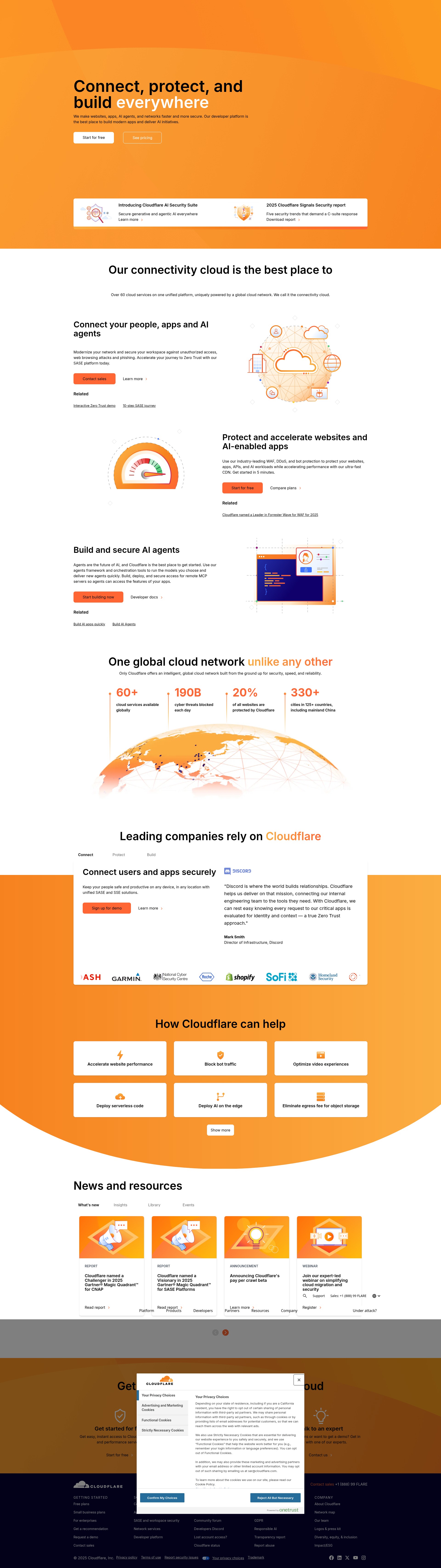 Screenshot of cloudflare.com