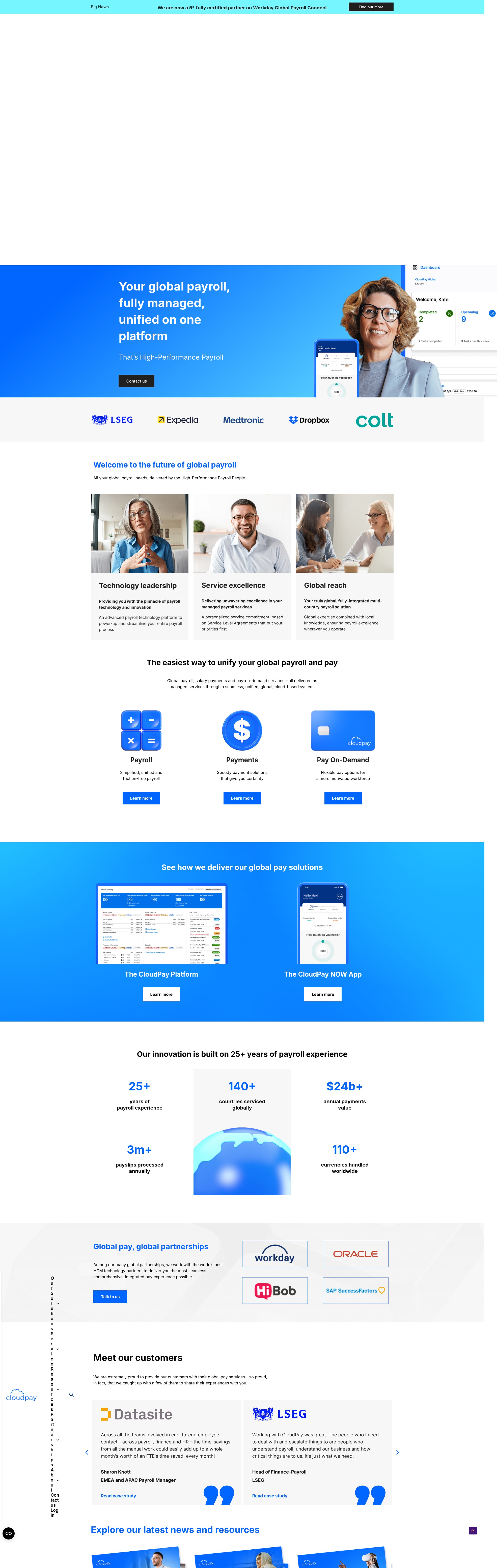 Screenshot of cloudpay.com